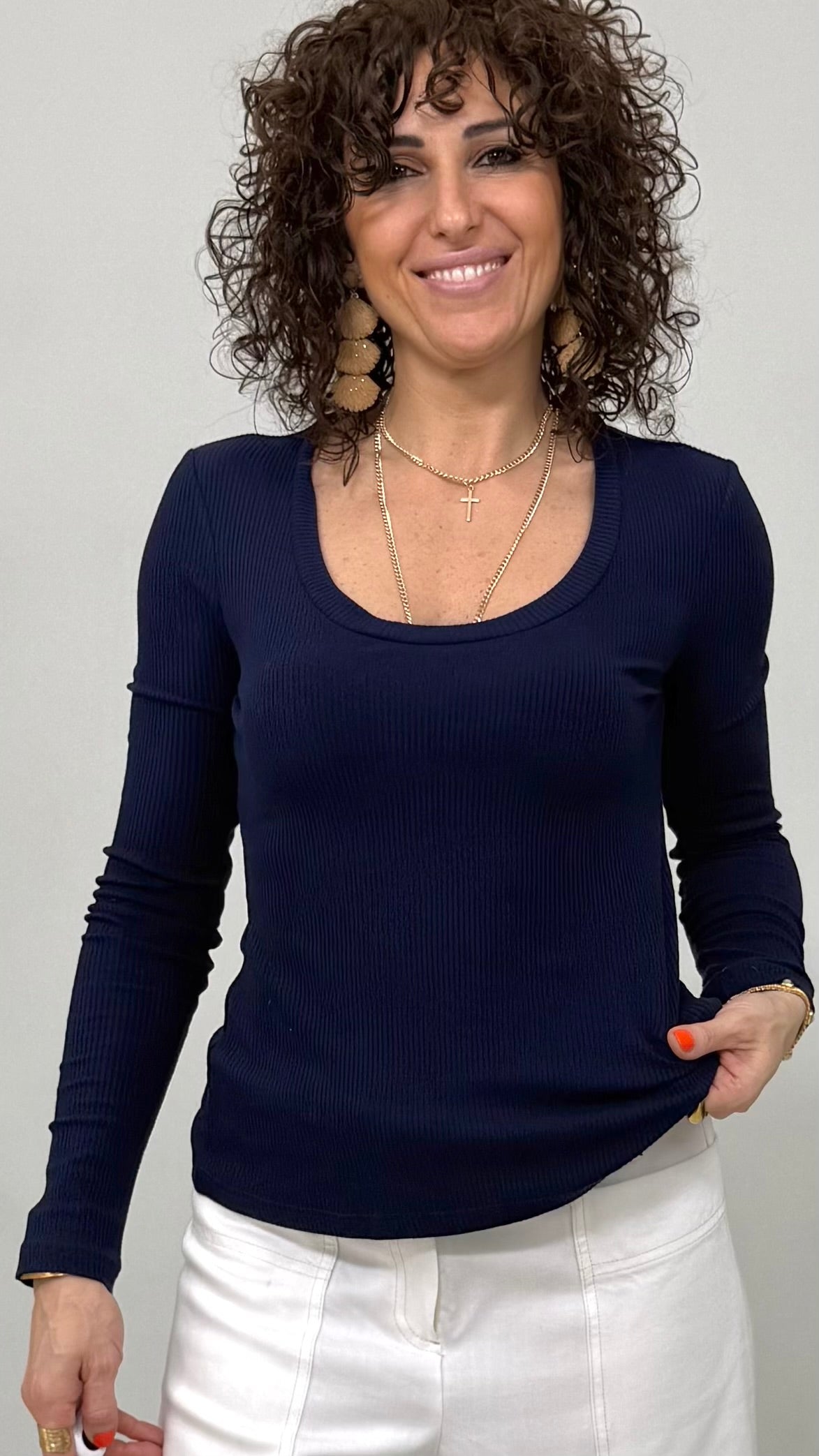 FURBA A COSTINE VISCOSA ELASTICA MANICA LUNGA