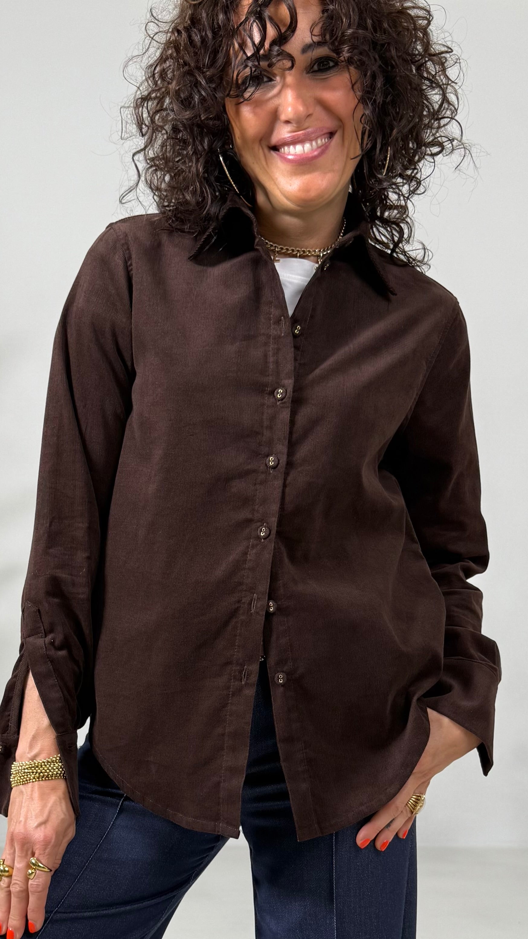 CAMICIA IN VELLUTO 2000 RIGHE