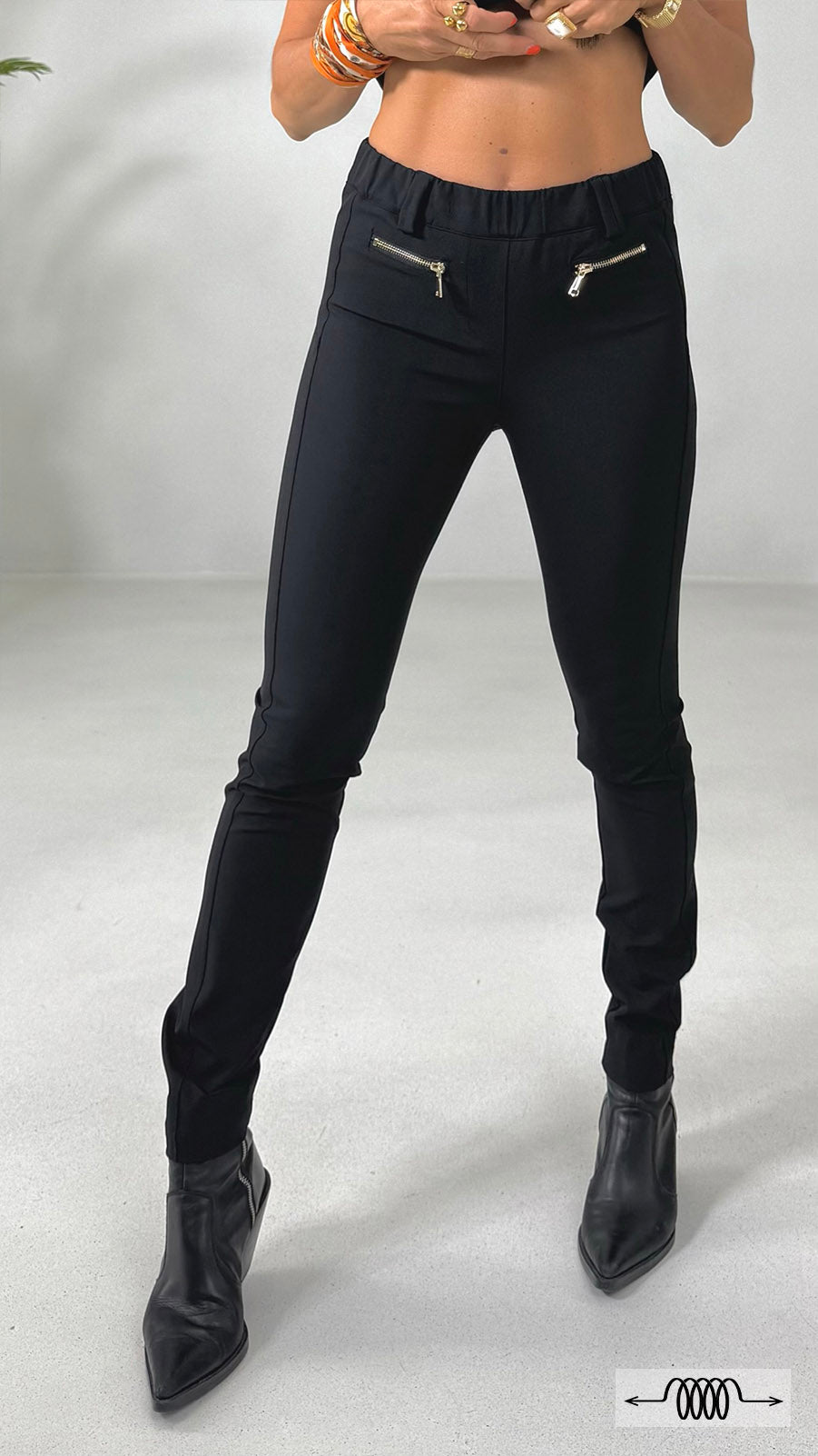 SKINNY IN TESSUTO TECNICO ELASTICO DI NYLON