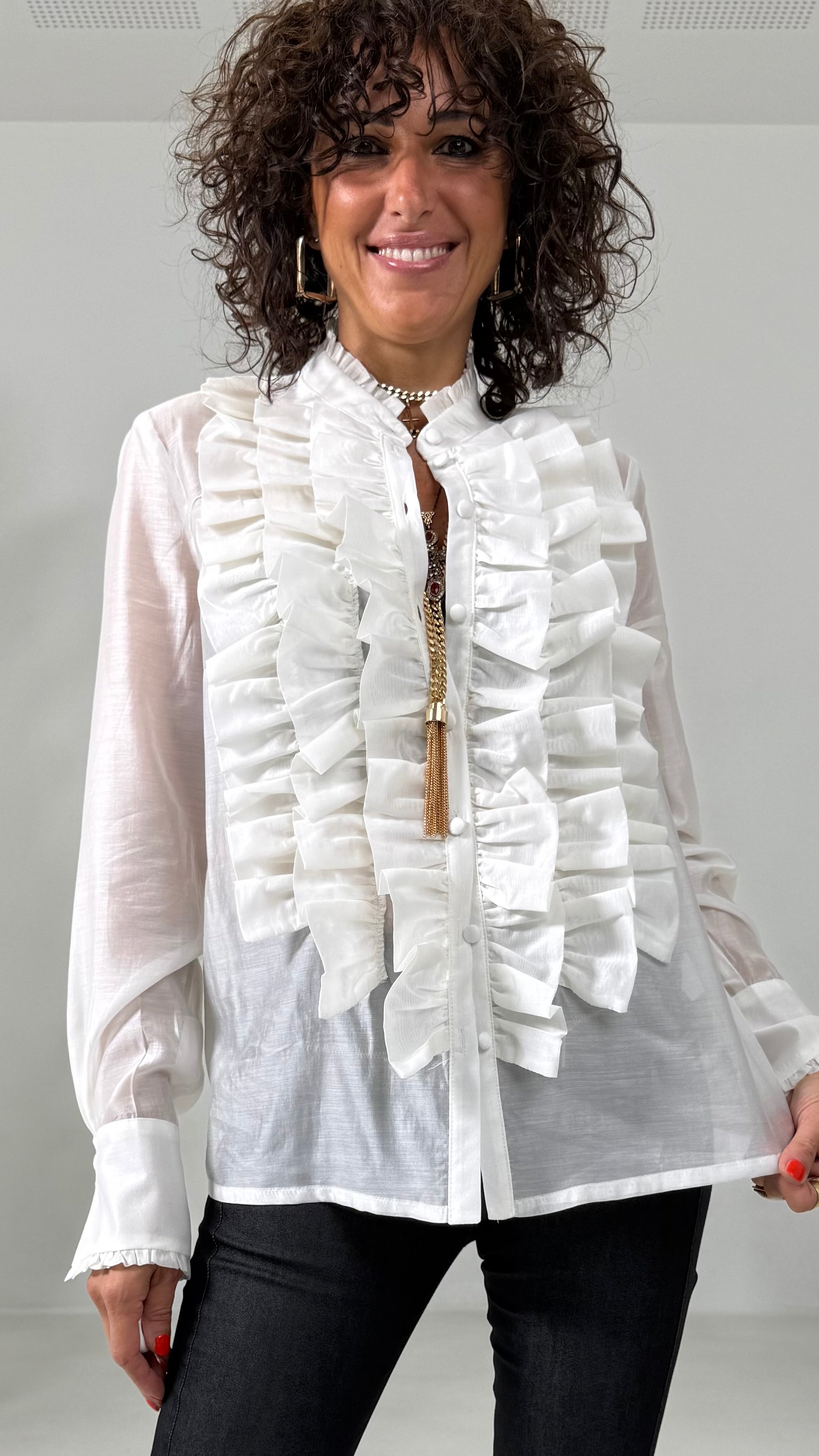 CAMICIA IN MUSSOLA CON ROUGES