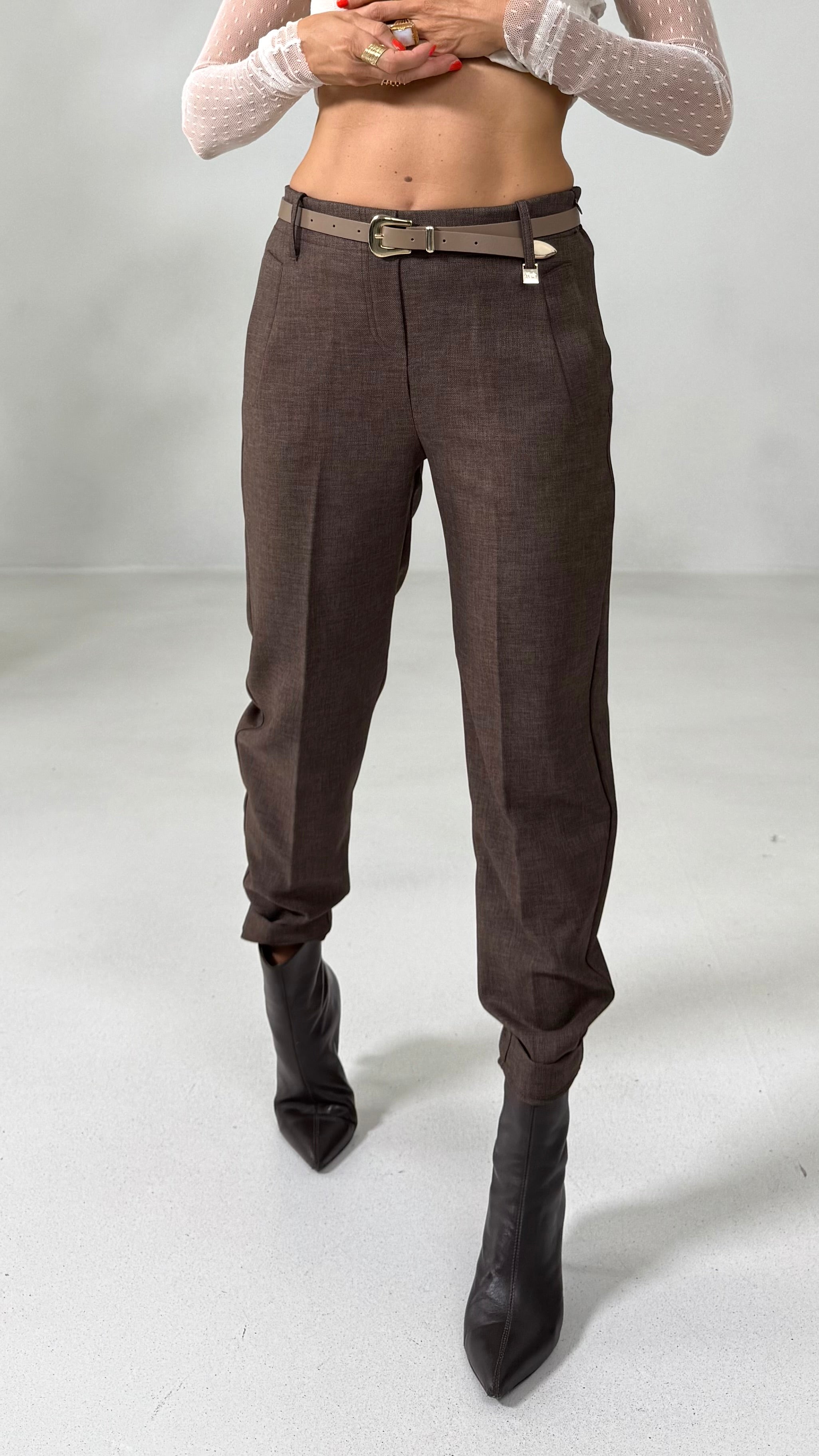 BAGGY SLIM IN GRISAGLIA FIAMMATA