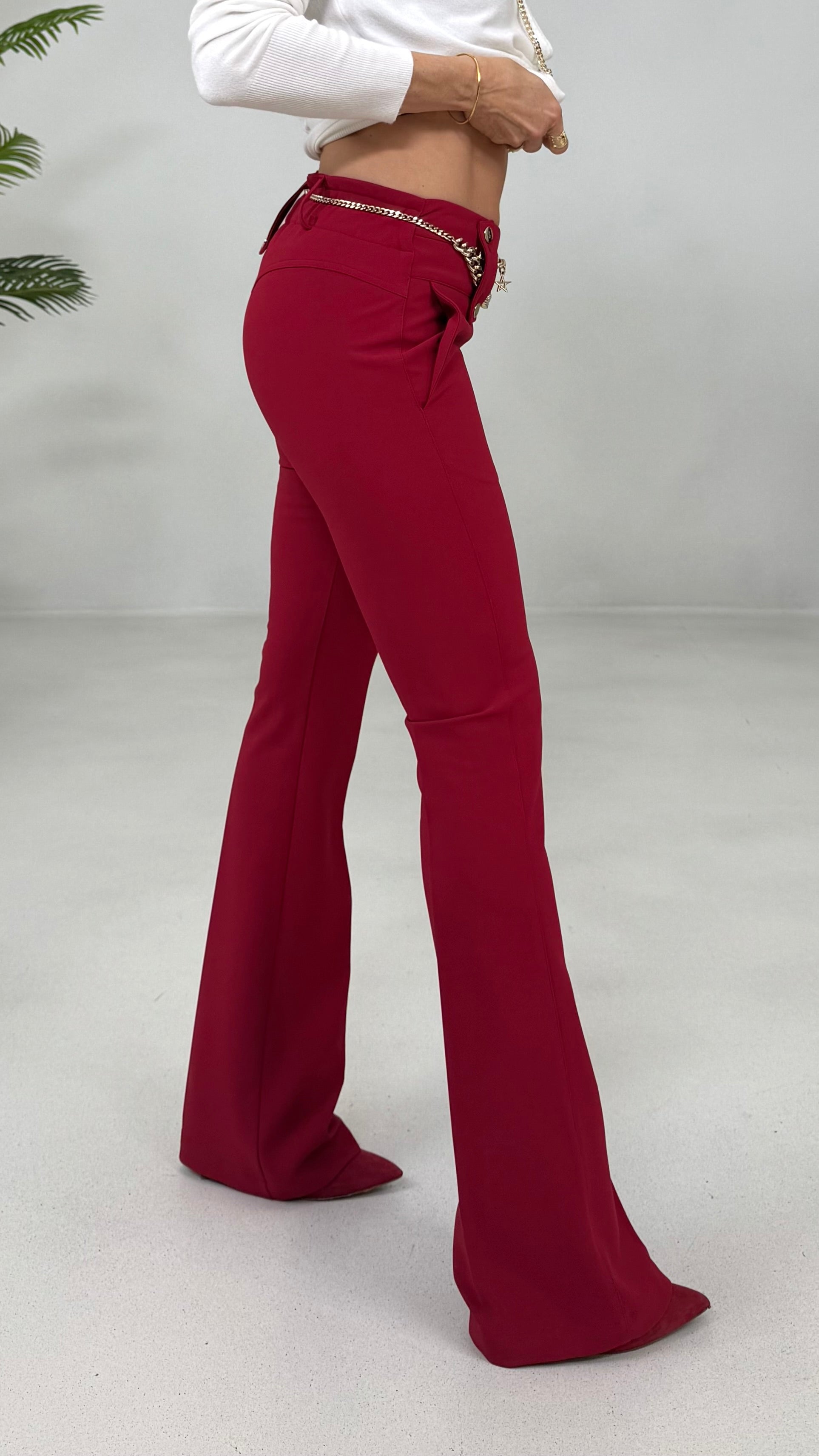 PANTALONE A ZAMPETTA IN CADY TECNICO