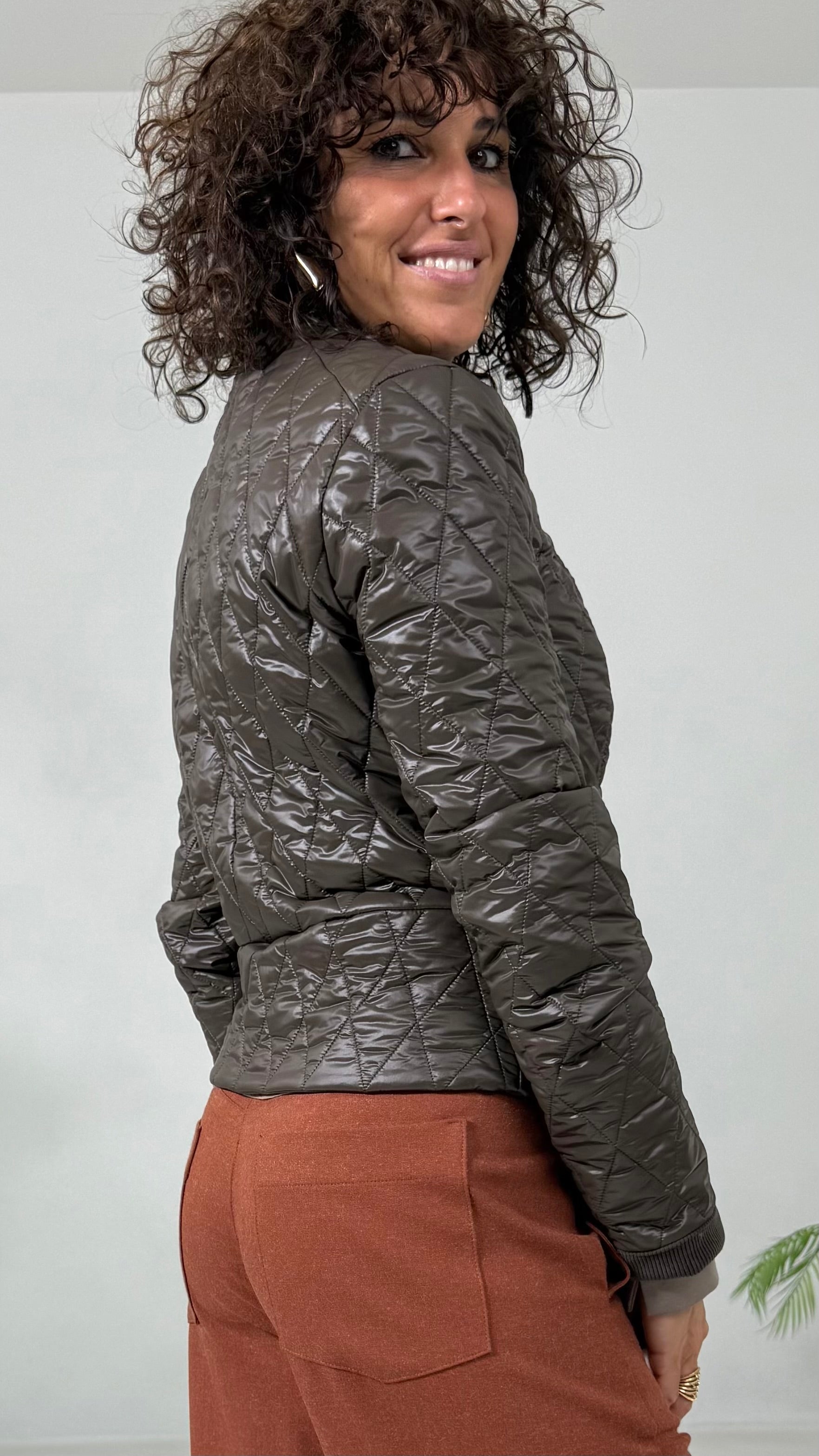 GIACCHINO DOUBLE FACE TRAPUNTATO CON ZIP