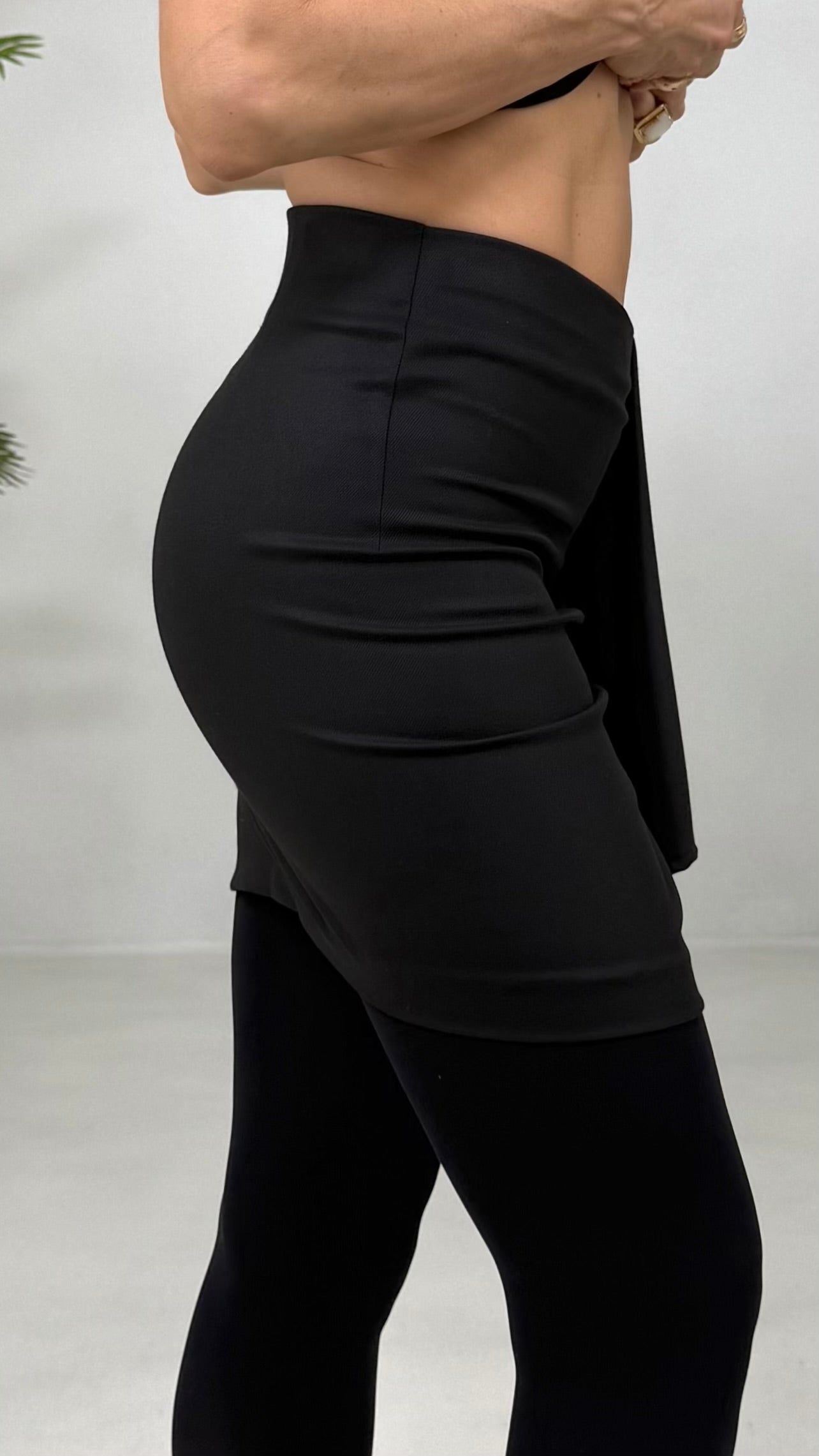 GONNA IN FLANELLA CARDATA CON PIEGONE DAVANTI