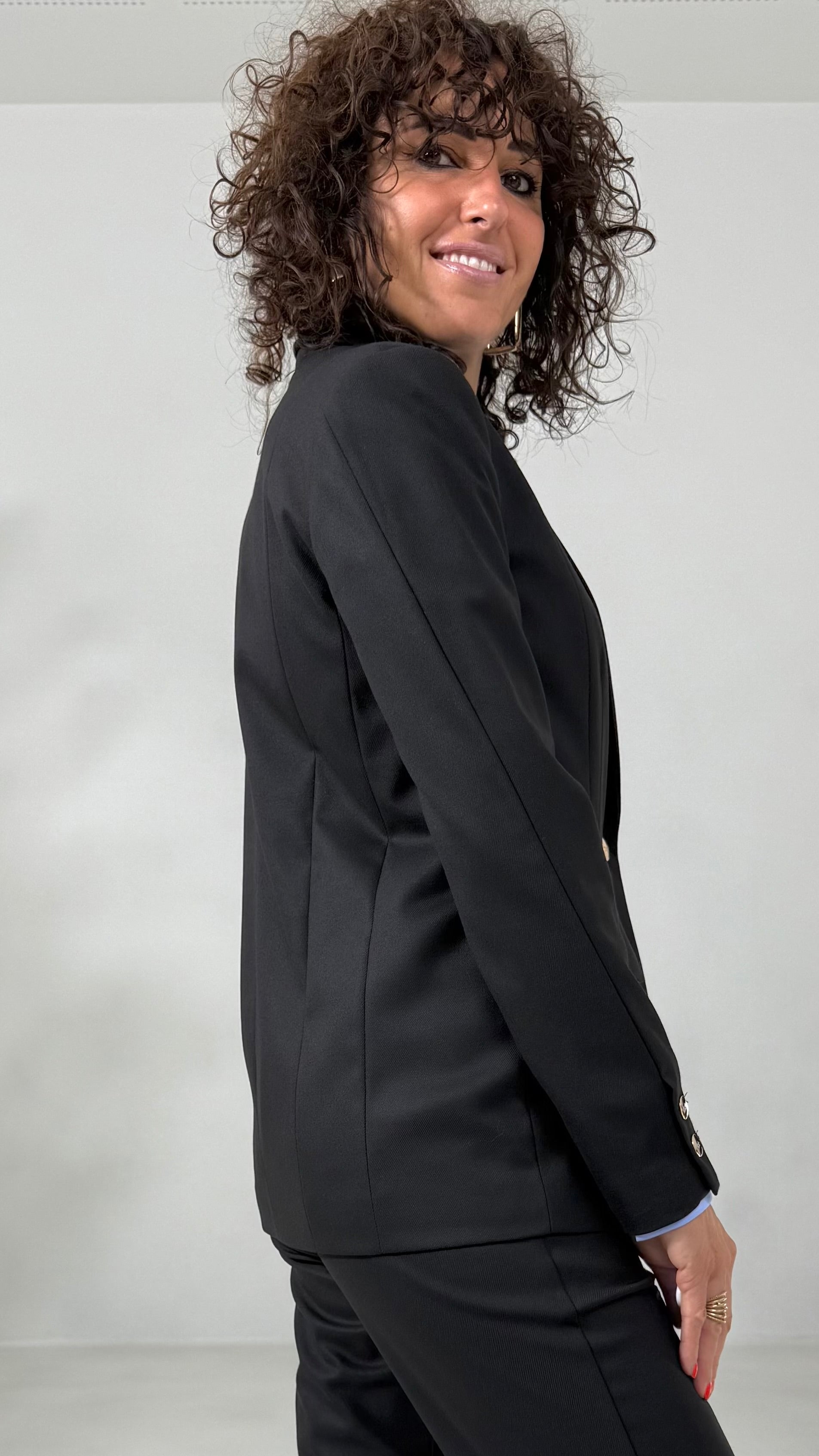 GIACCA BLAZER MONOPETTO IN FLANELLA CARDATA