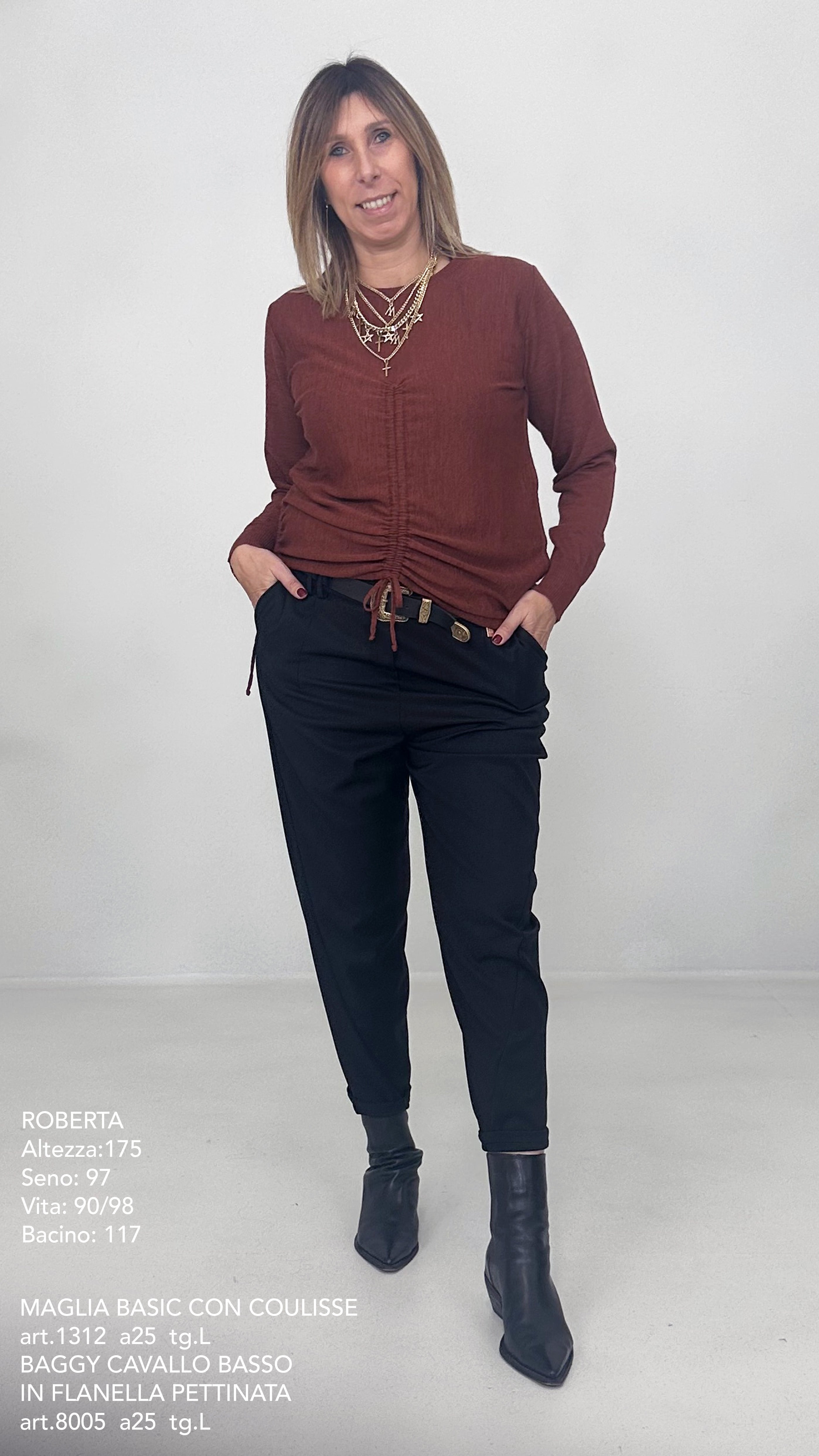 MAGLIA BASIC CON COULISSE IN LANA VISCOSA