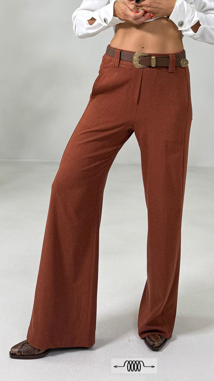 PALAZZO IN FLANELLA SUPER ELASTICA