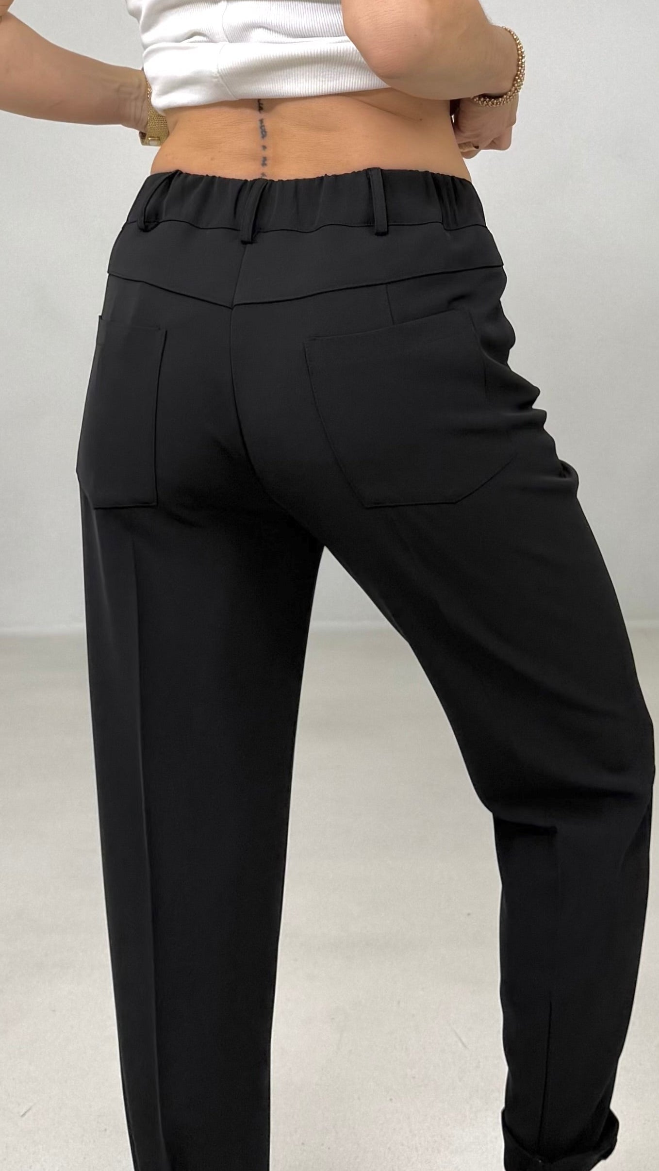 PANTALONE BASIC IN CADY FLUIDO