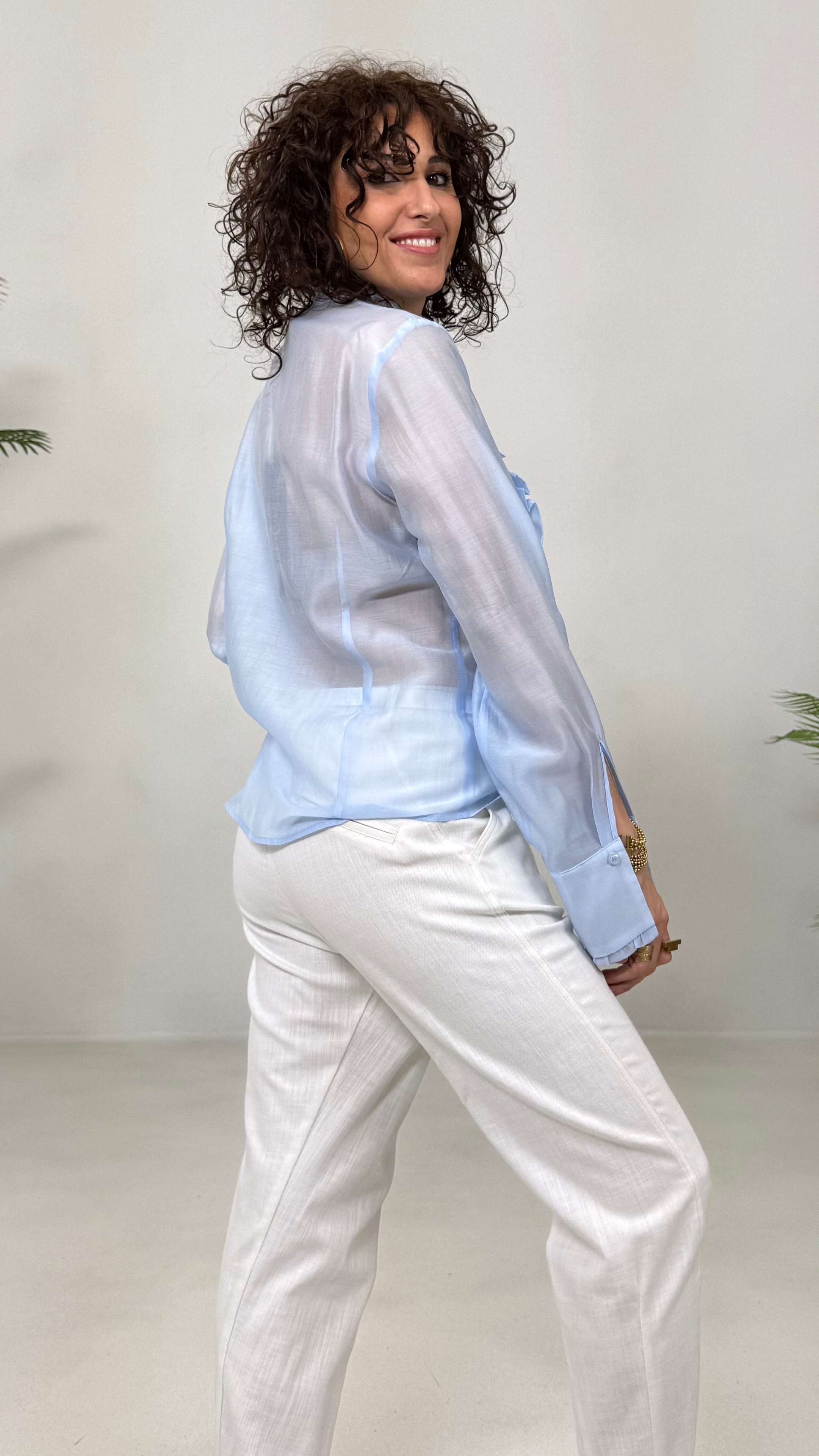 CAMICIA DOPPIA ROUCHES IN VOILE