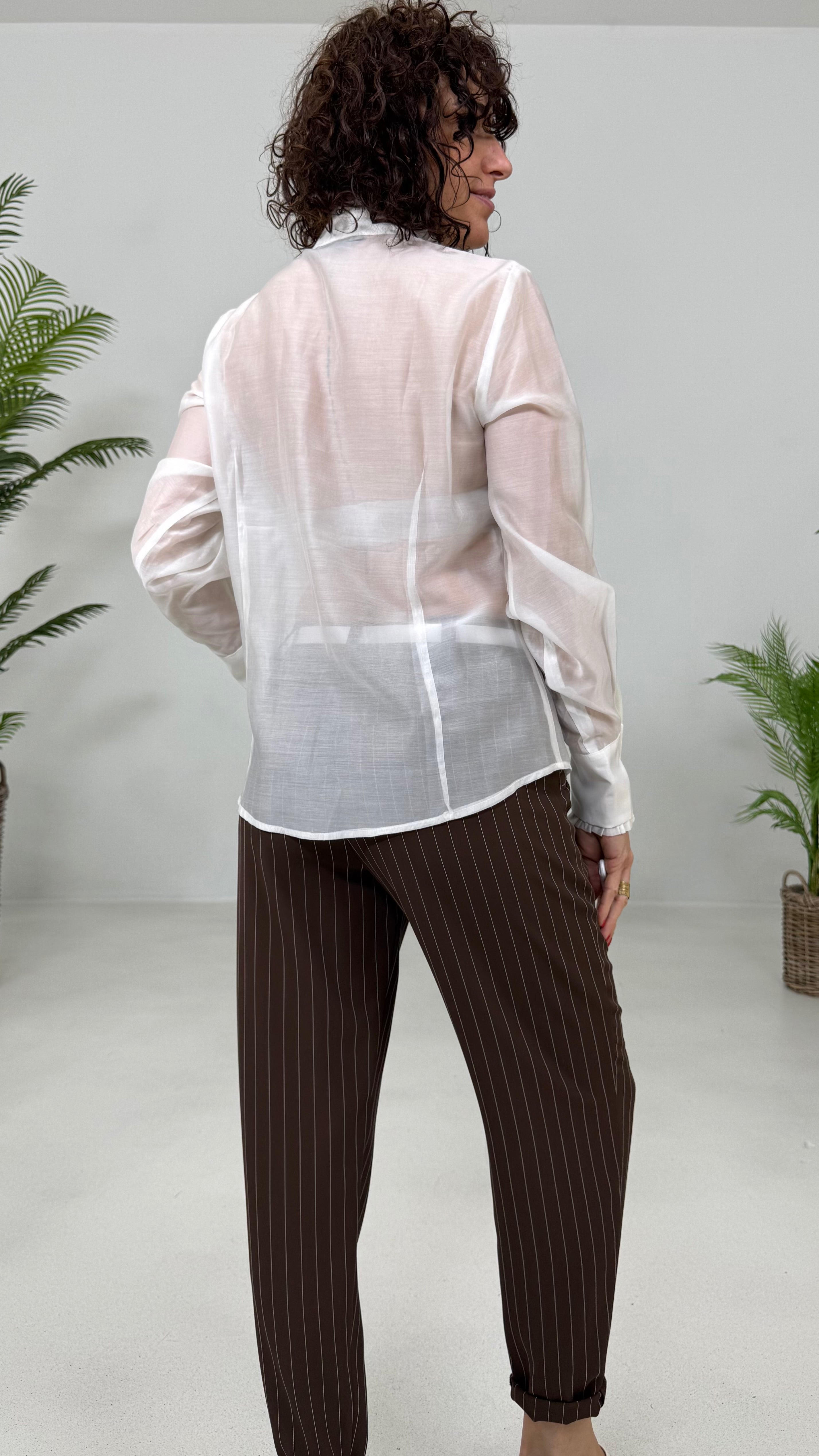 CAMICIA DOPPIA ROUCHES IN VOILE