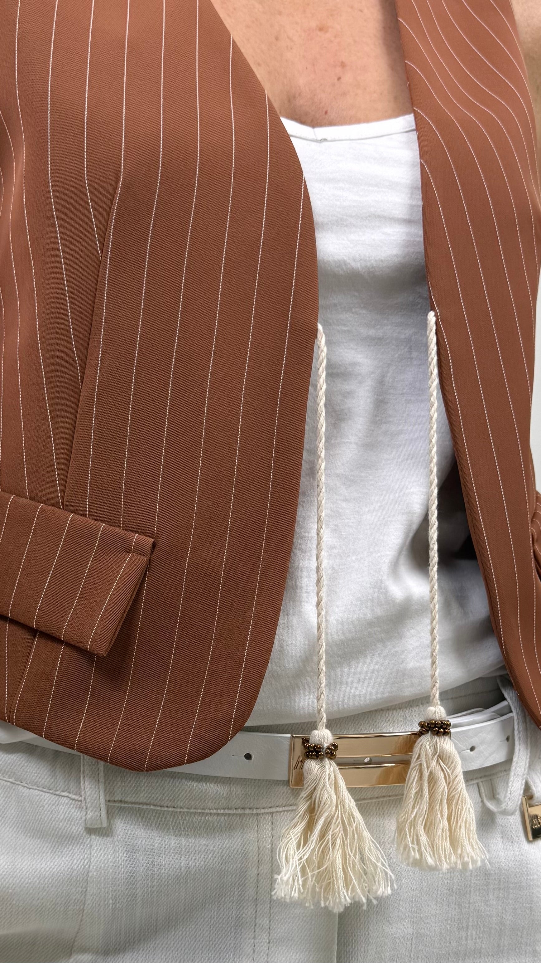 GILET GESSATO IN CADY FLUIDO