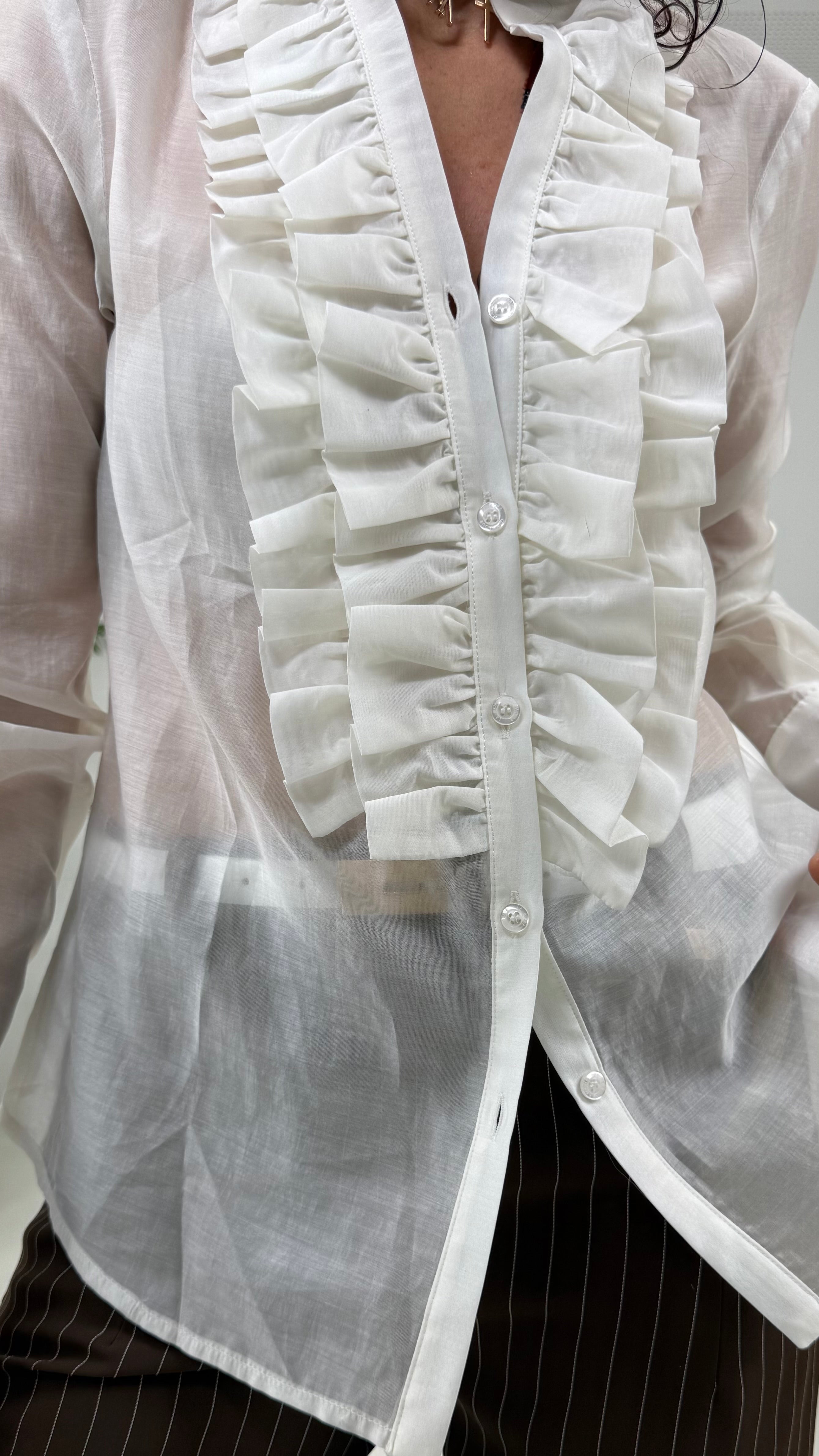 CAMICIA DOPPIA ROUCHES IN VOILE