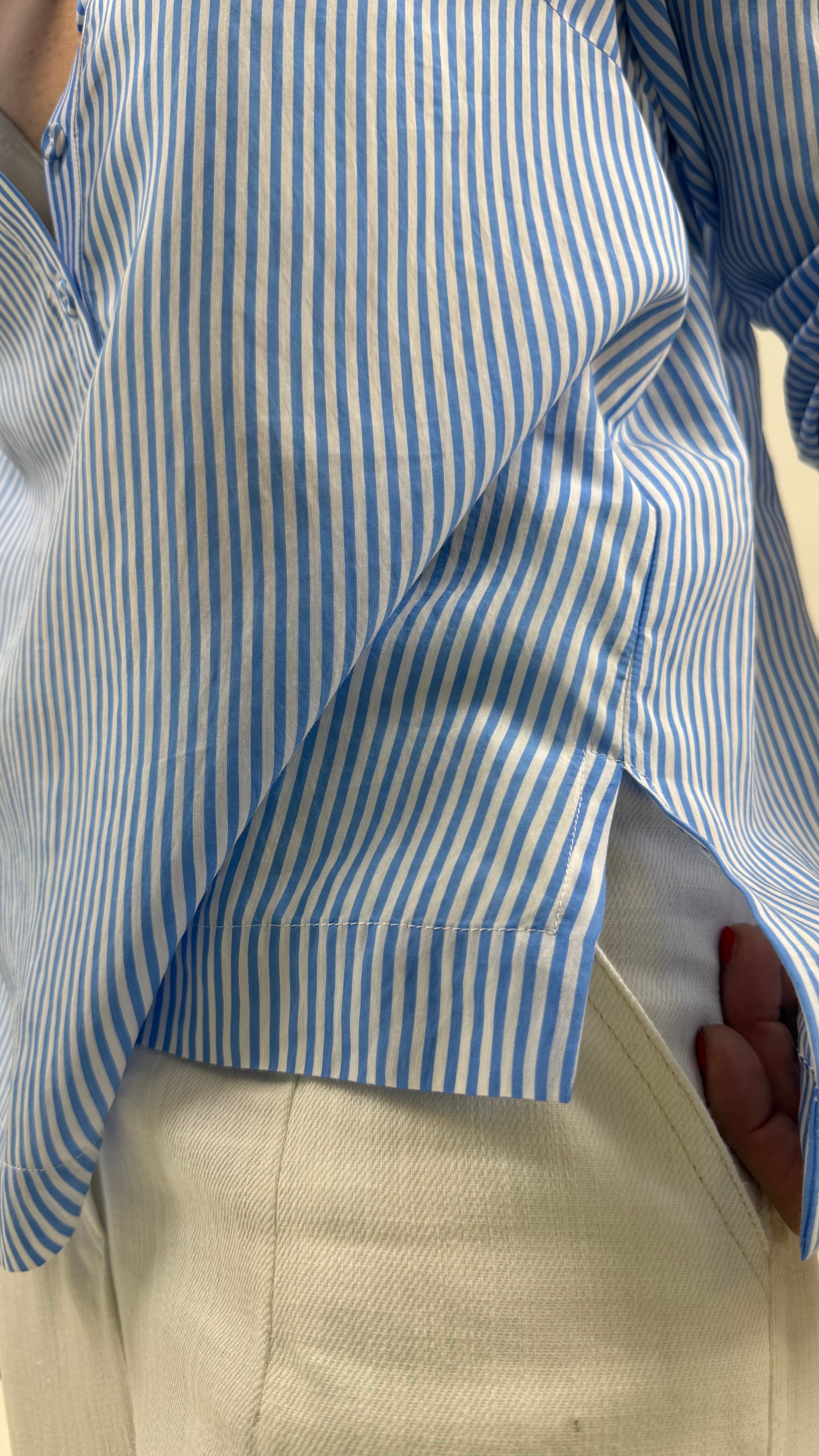 CAMICIA A RIGHE LINEA A TRAPEZIO