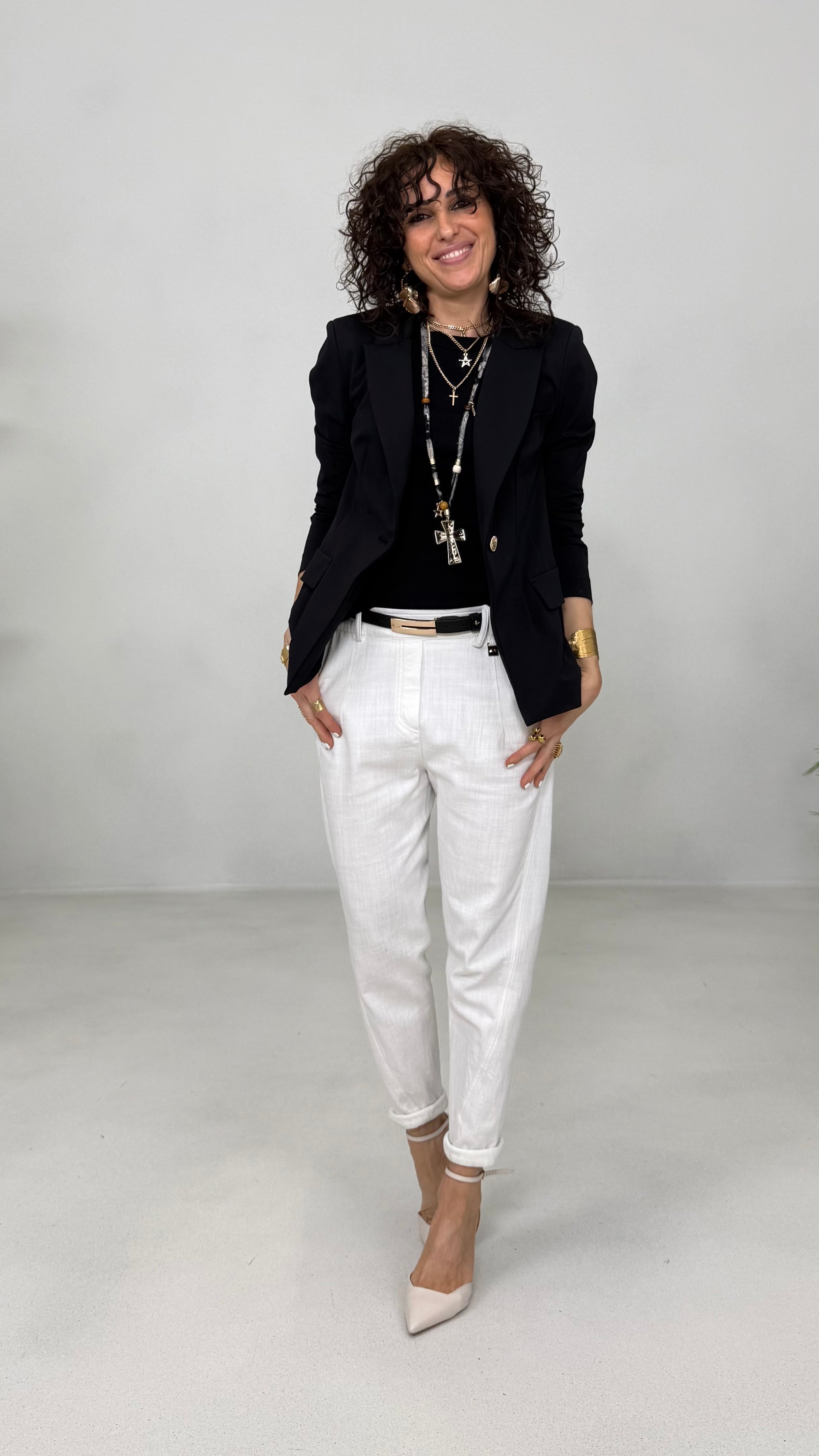 BAGGY CAVALLO BASSO IN COTONE JEANS