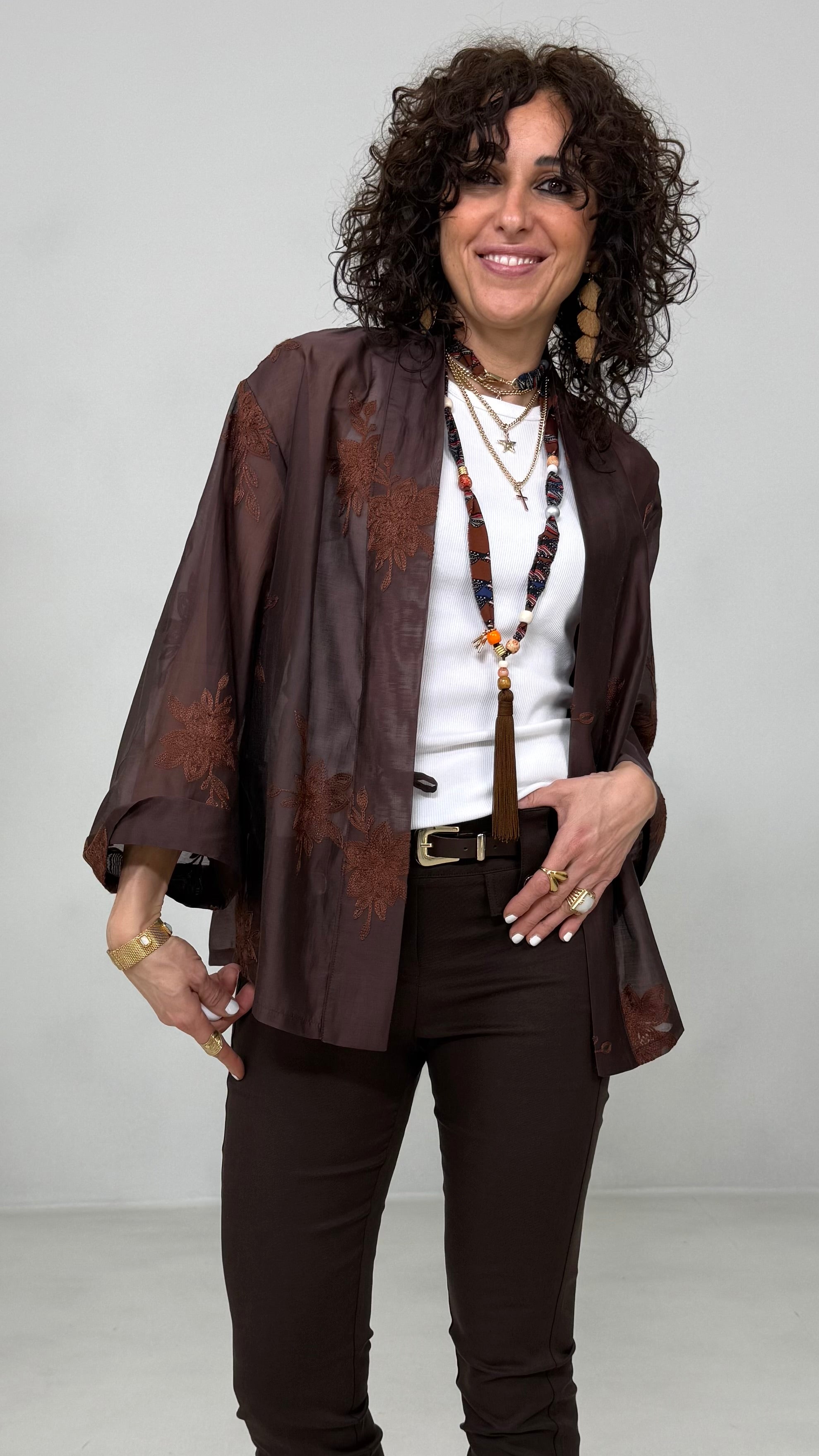KIMONO TWINSET IN VOILE RICAMATO