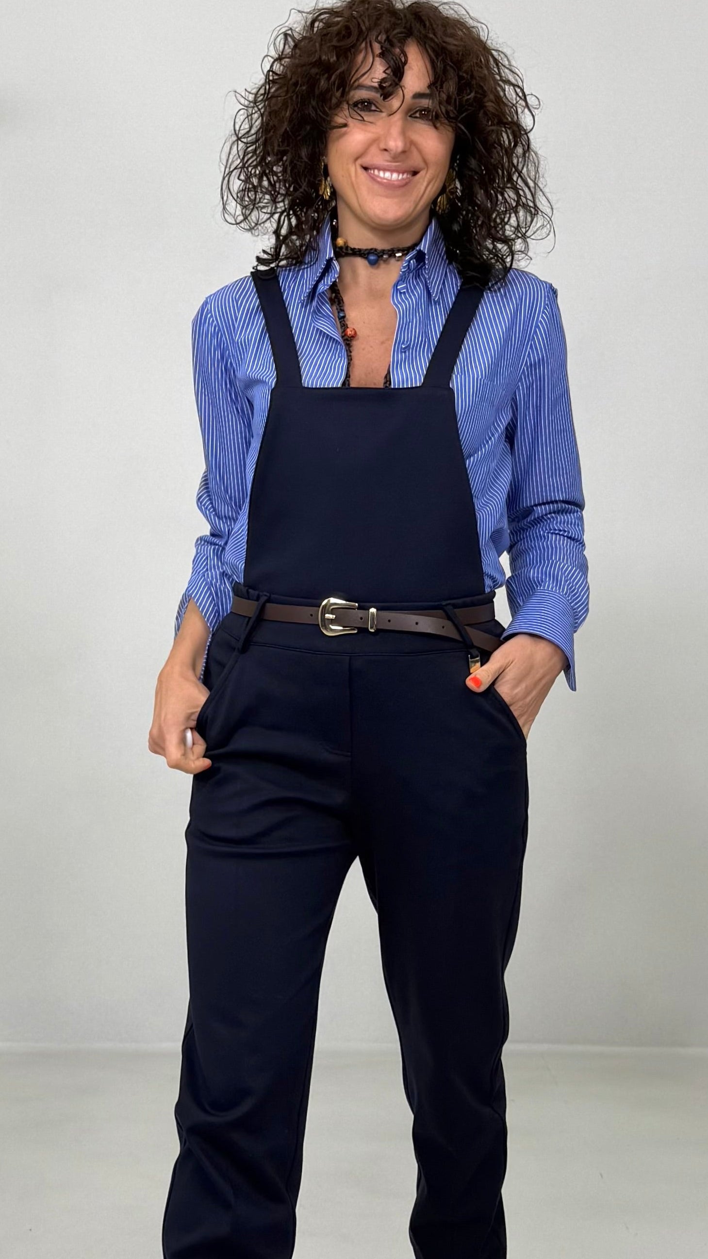 PETTORINA PER EFFETTO SALOPETTE IN PUNTO ROMA DIAGONALE