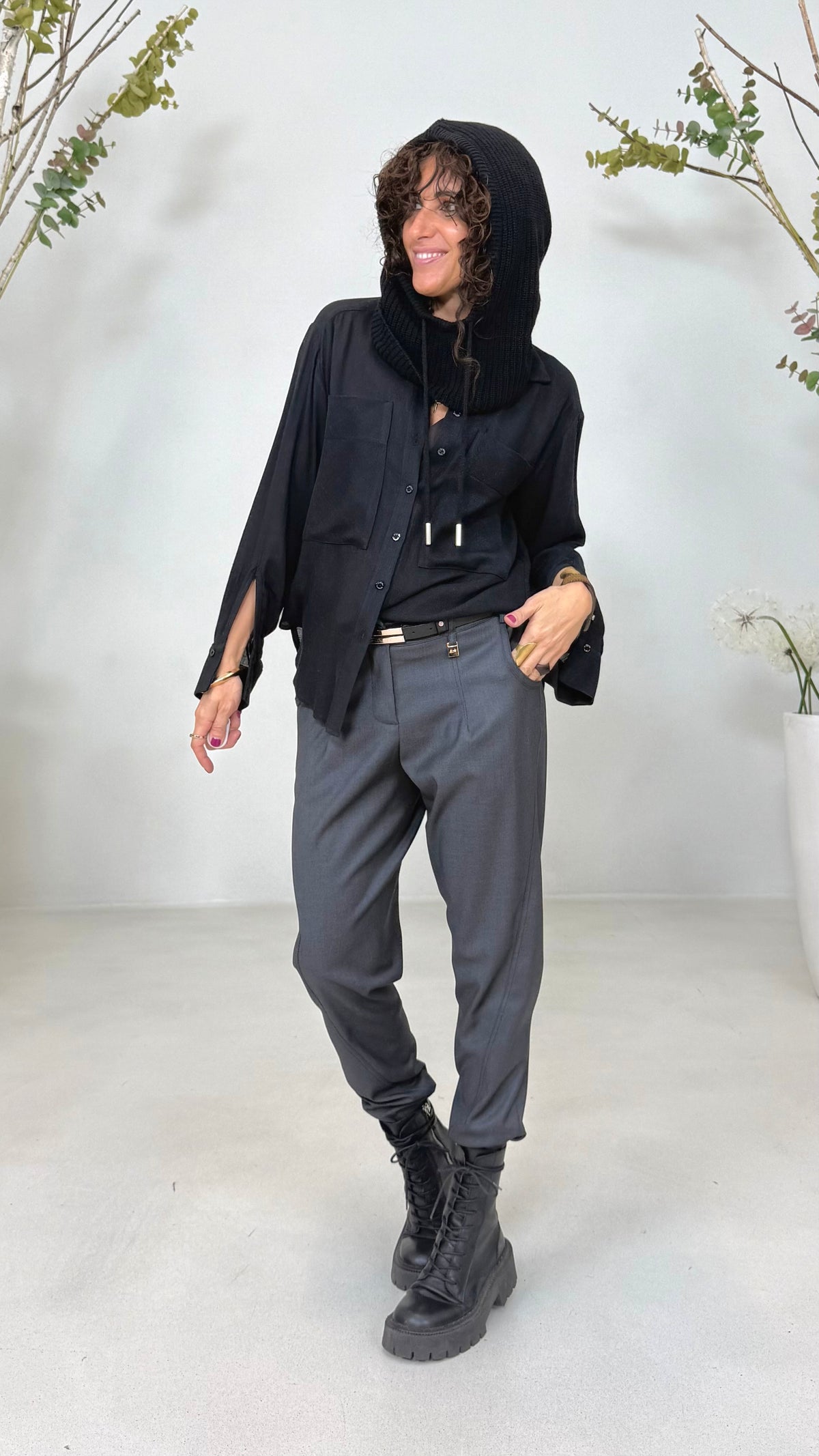 COPRICAPO/PASSAMONTAGNA IN MISTO CASHMERE