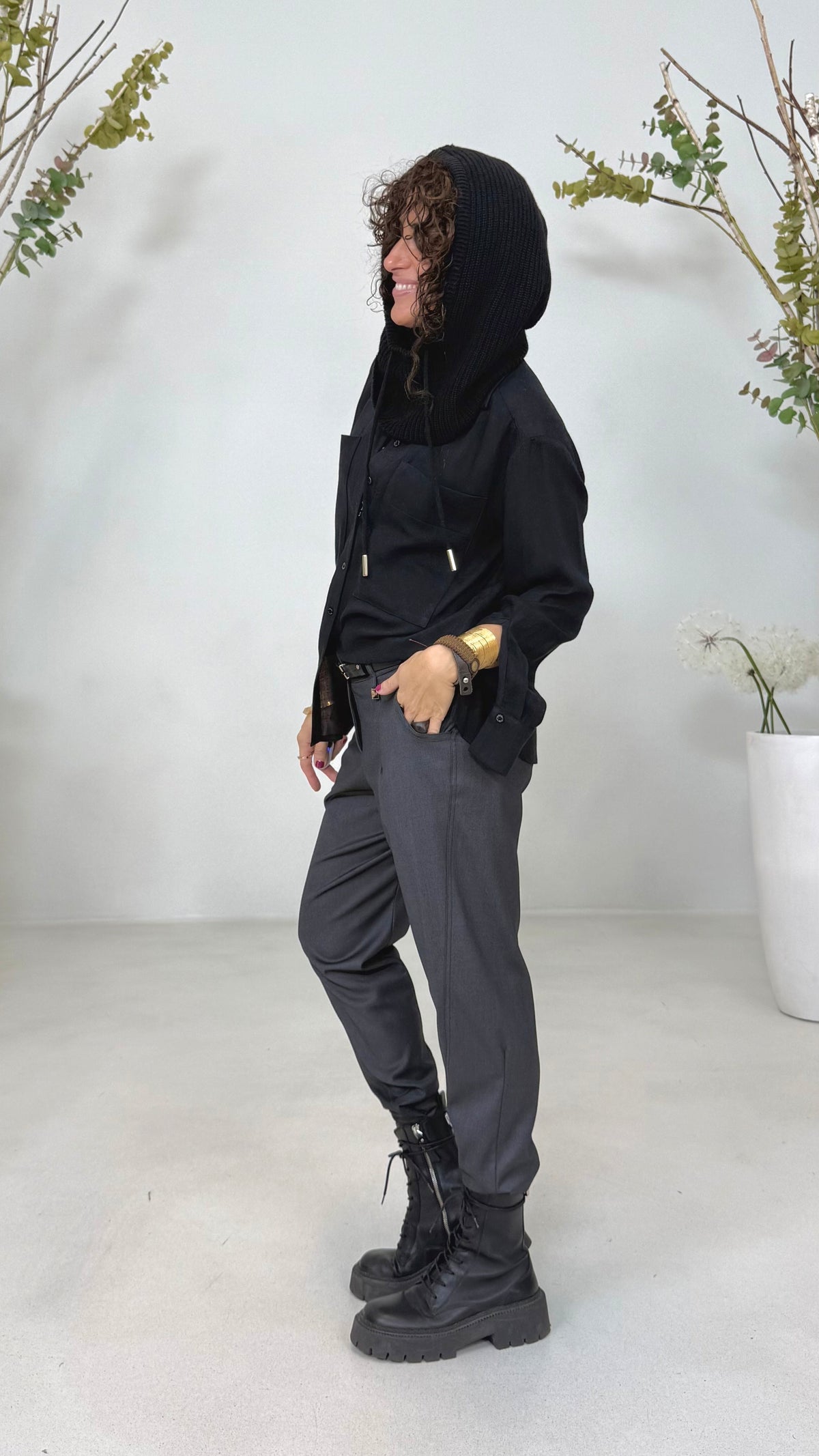 COPRICAPO/PASSAMONTAGNA IN MISTO CASHMERE