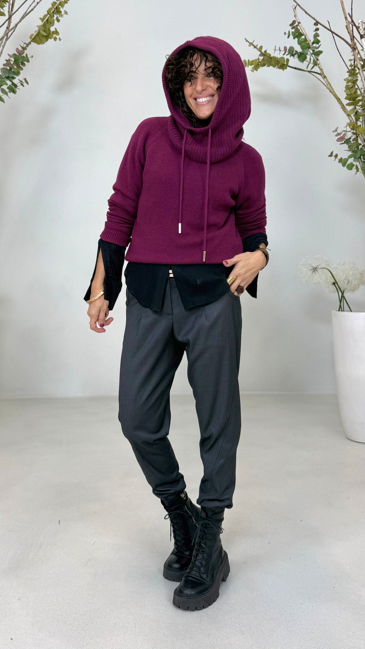COPRICAPO/PASSAMONTAGNA IN MISTO CASHMERE