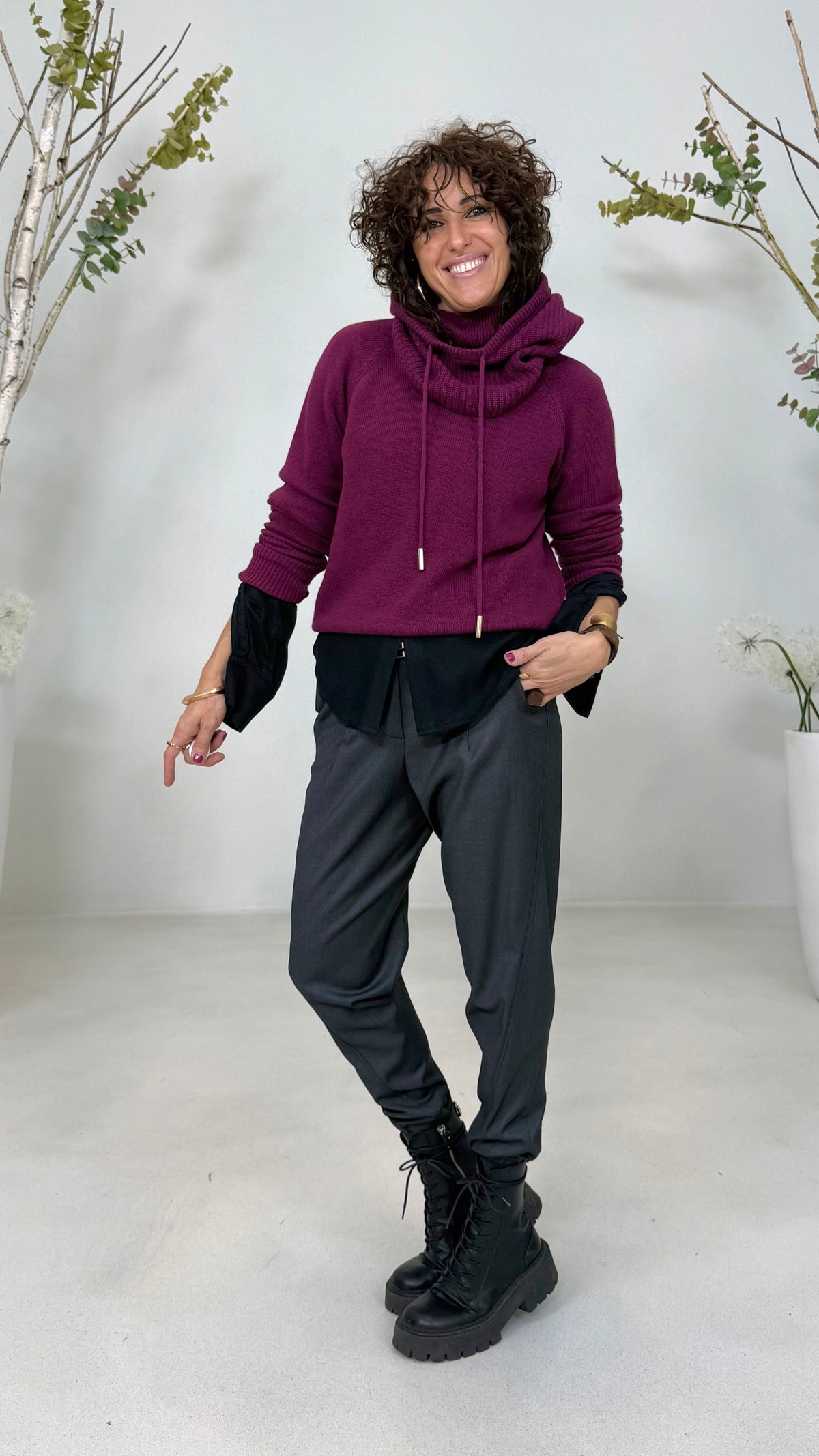 COPRICAPO/PASSAMONTAGNA IN MISTO CASHMERE