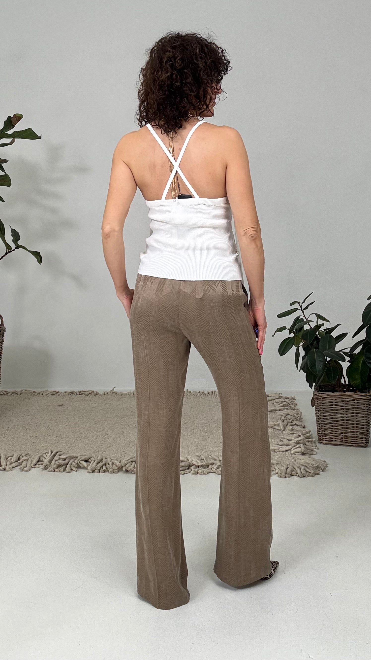 603 P25 BIANCO OTTICO TOP IN JERSEY MODAL ARRICCI DAVANTI