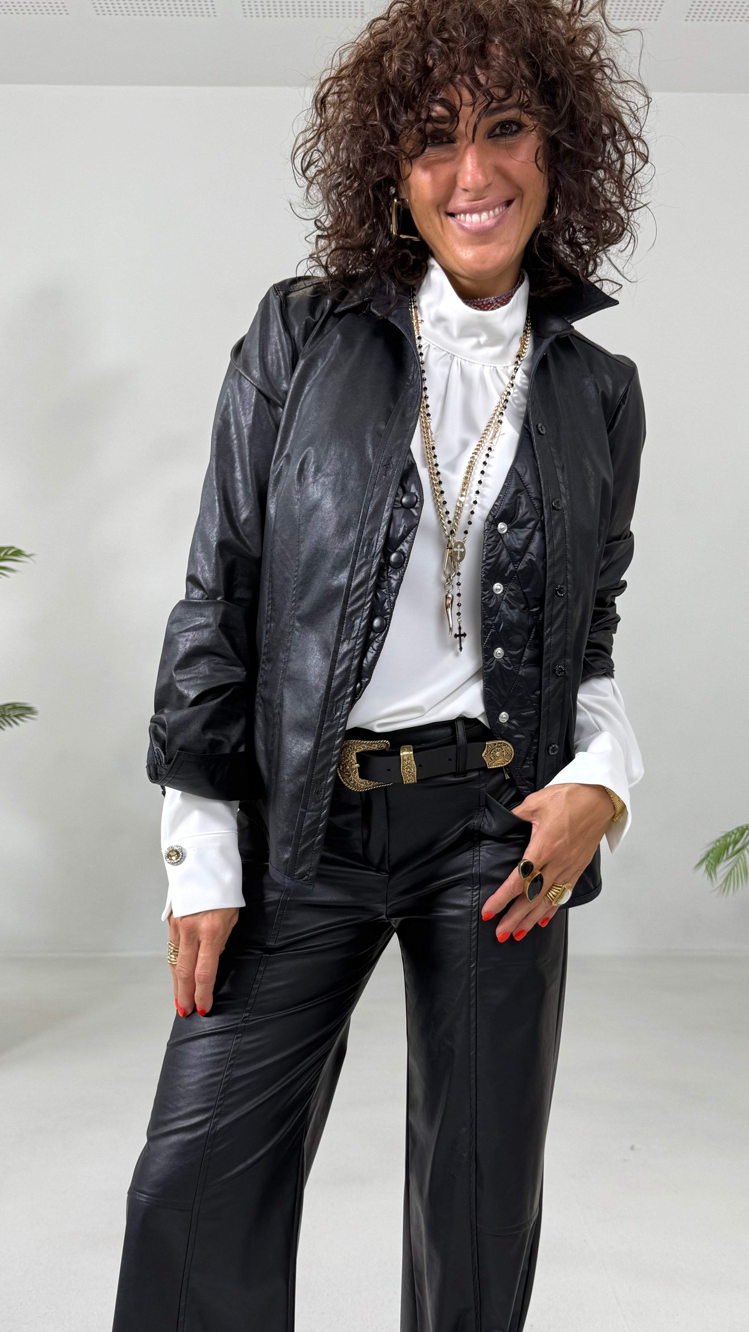 GILET TRAPUNTA ROMBO IN NYLON