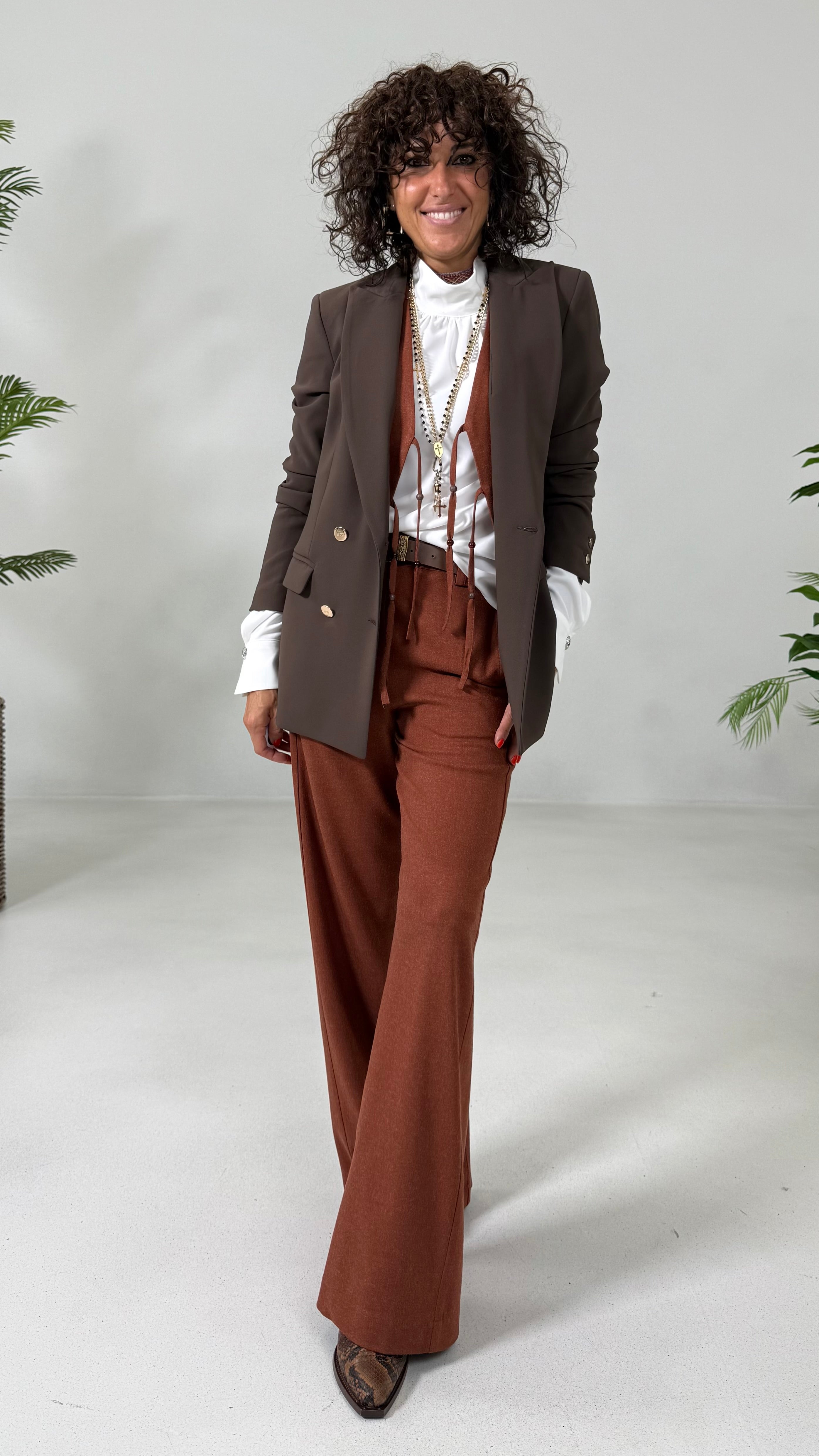 GILET IN FLANELLA SUPER ELASTICA CON LACCI