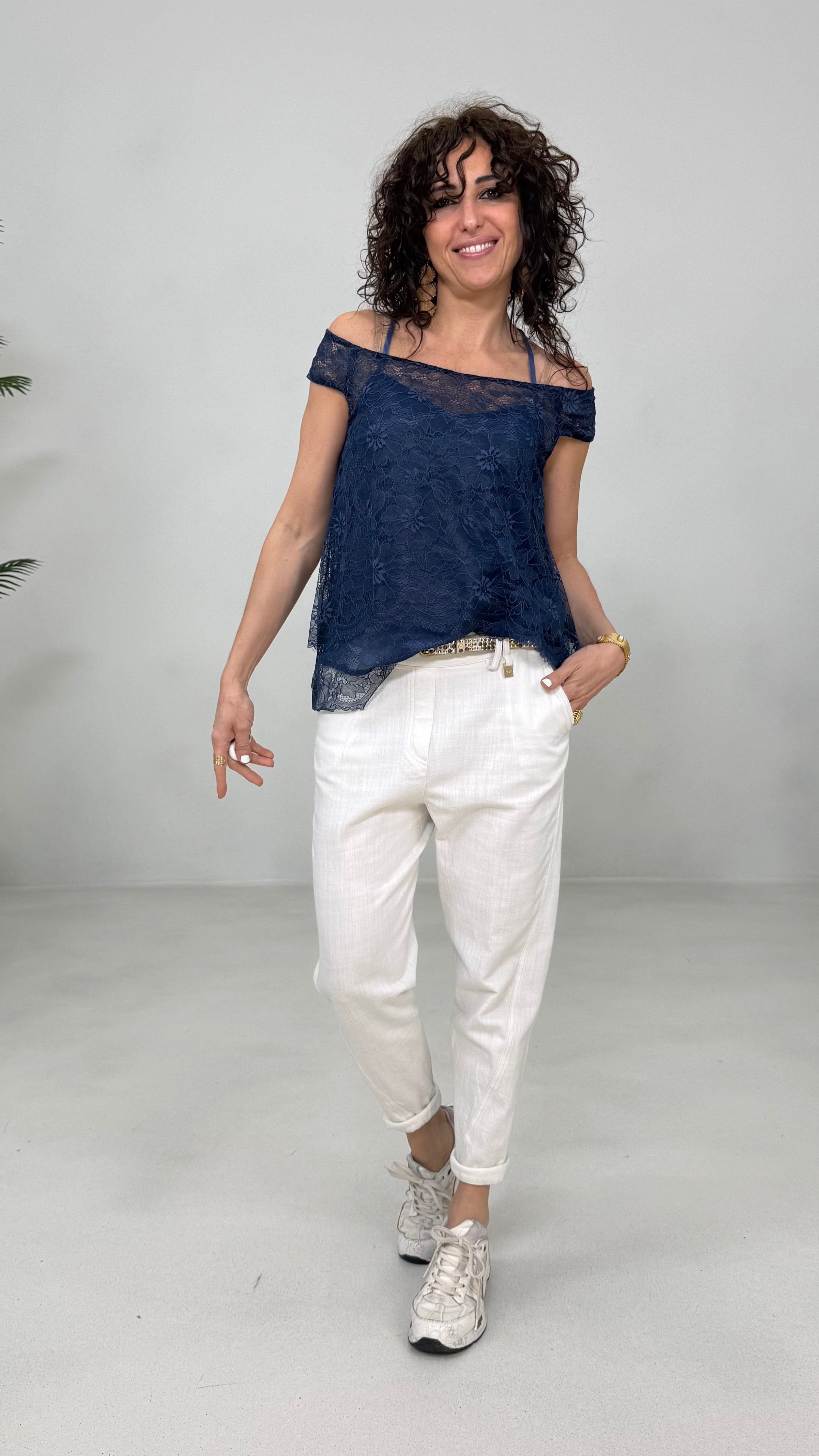 BAGGY CAVALLO BASSO IN COTONE JEANS
