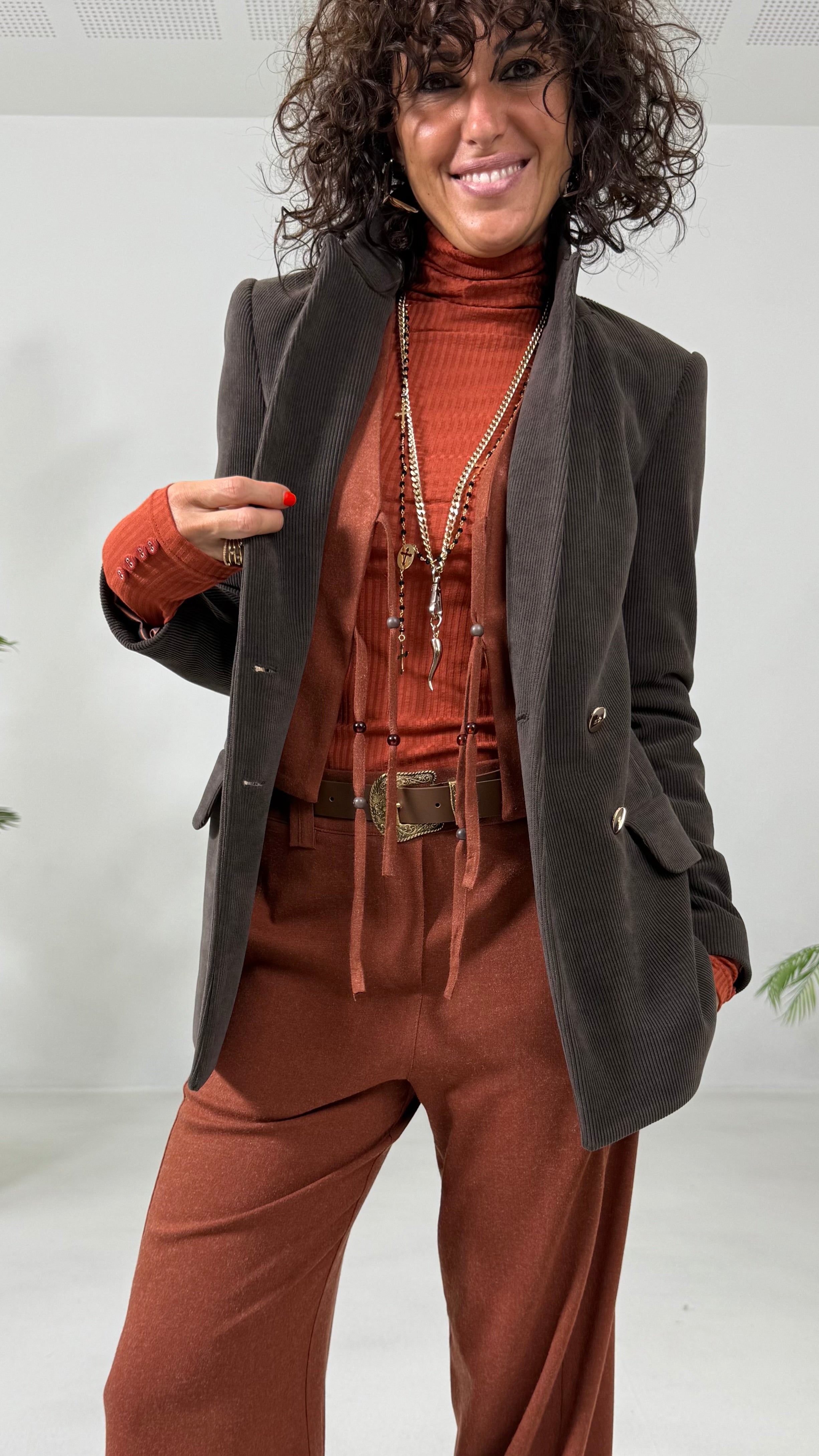 GILET IN FLANELLA SUPER ELASTICA CON LACCI