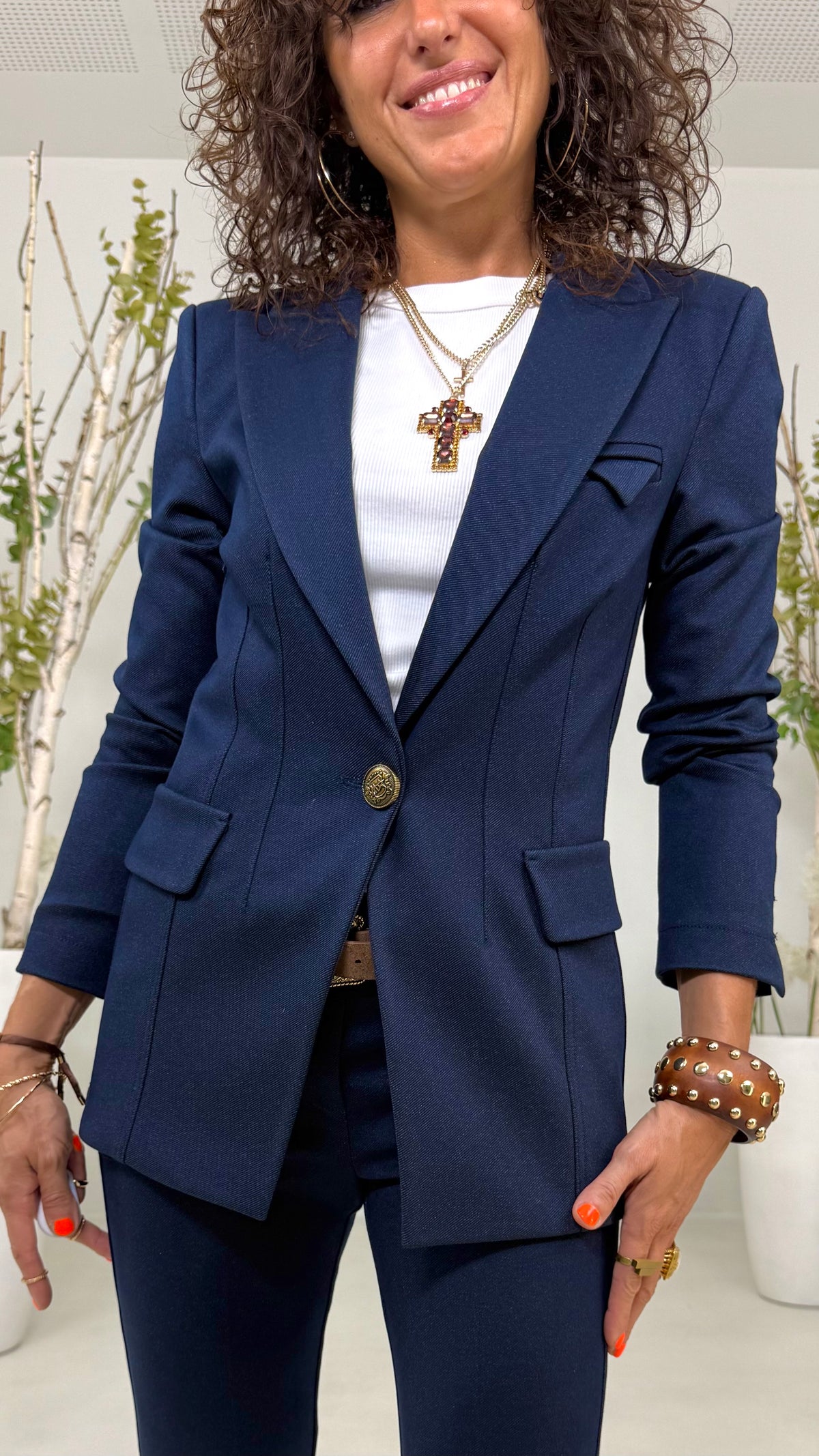GIACCA IN TWILL PUNTO MAGLIA