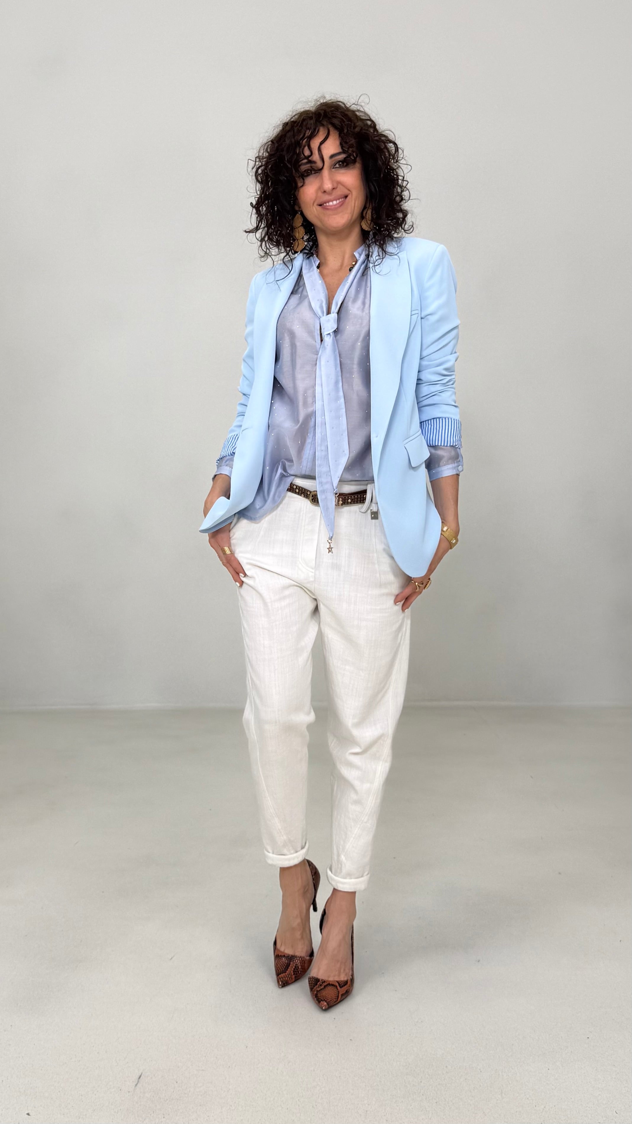 BAGGY CAVALLO BASSO IN COTONE JEANS