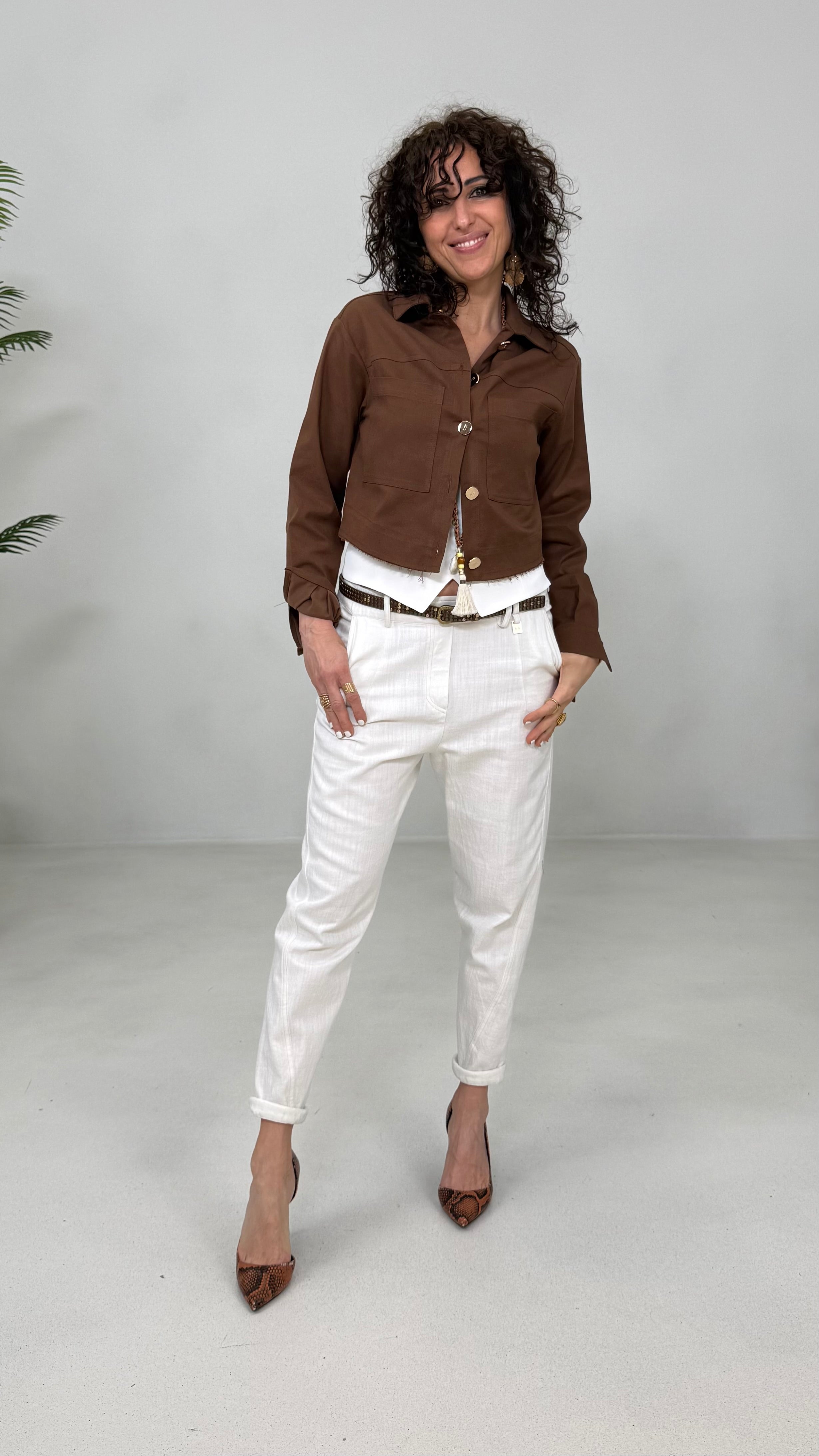 GIUBBETTO TIPO JEANS IN GABARDINA LYOCELL SUPER ELASTICA