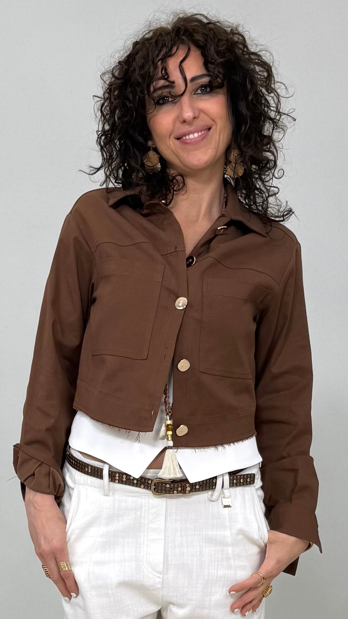 GIUBBETTO TIPO JEANS IN GABARDINA LYOCELL SUPER ELASTICA