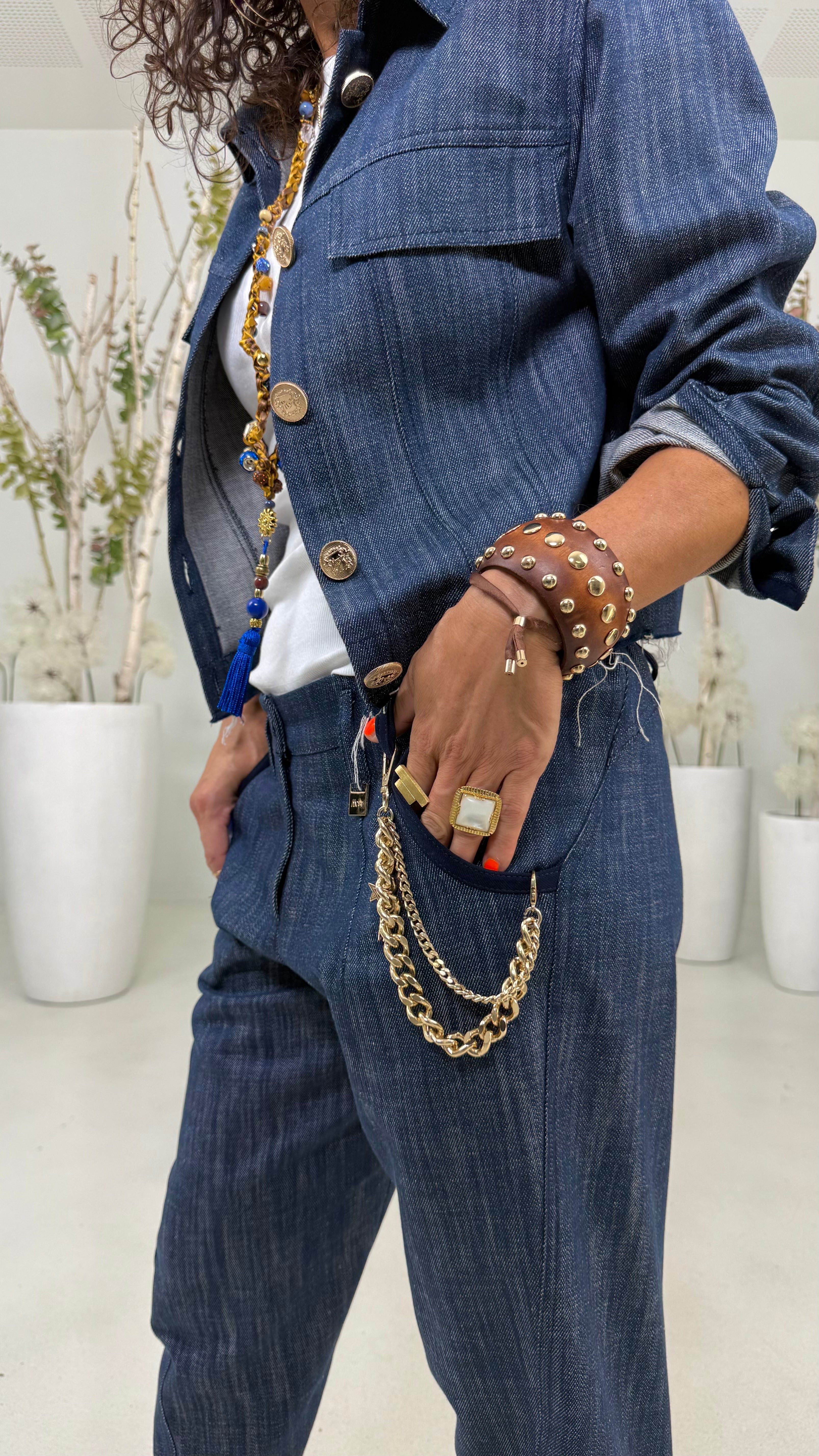 GIUBBINO JEANS IN DENIM 100% COTONE