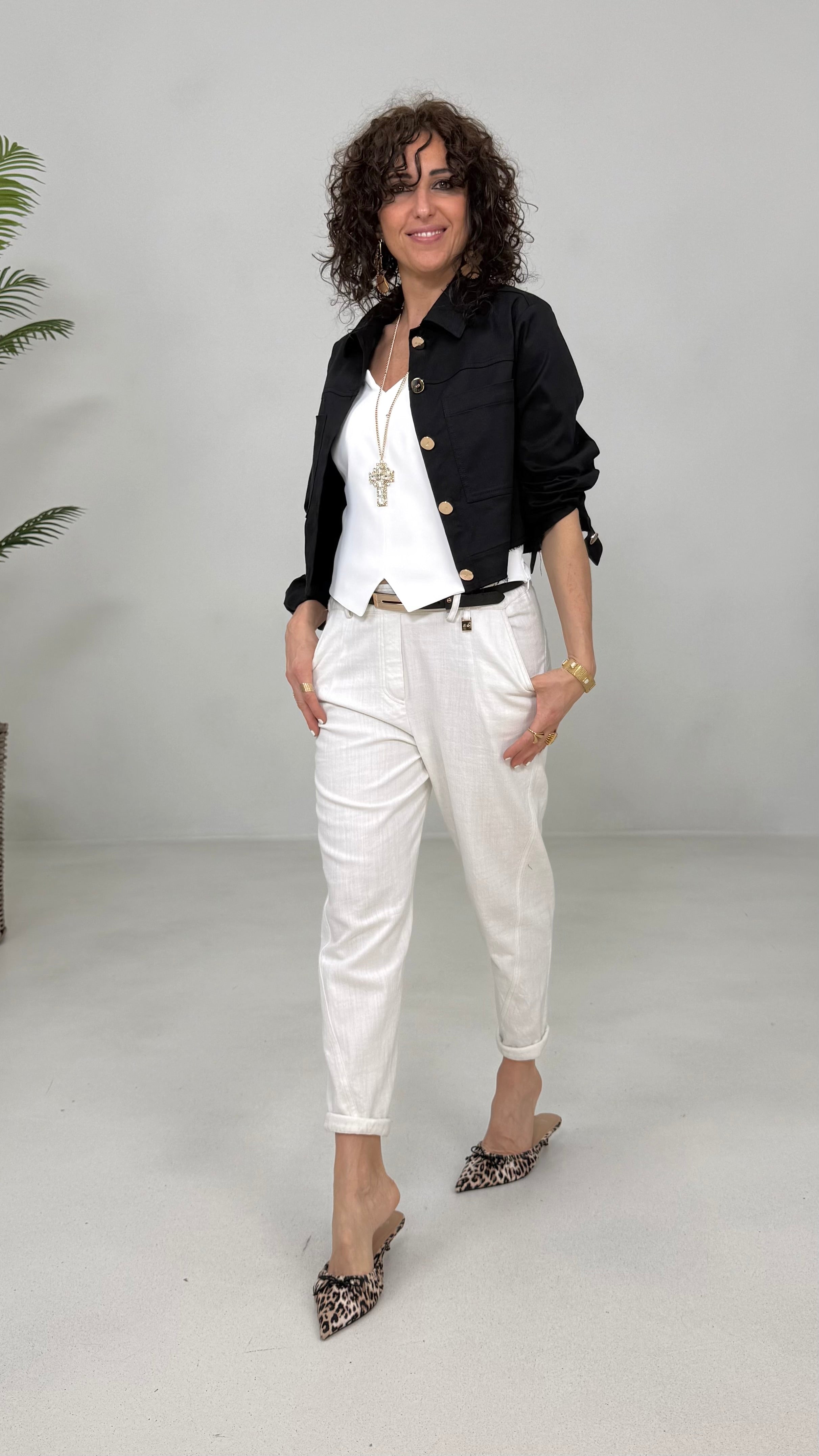 GIUBBETTO TIPO JEANS IN GABARDINA LYOCELL SUPER ELASTICA