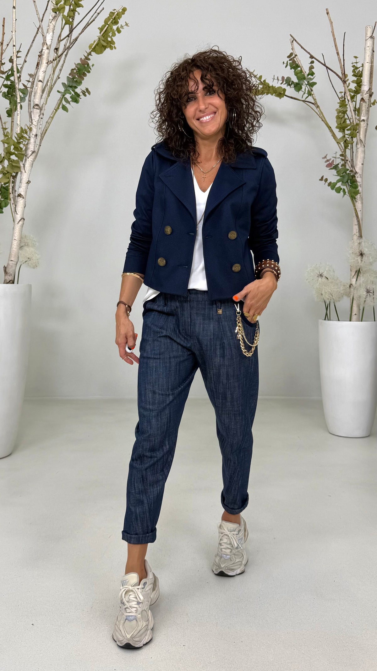 SPENCER ALAMARI IN TWILL PUNTO MAGLIA