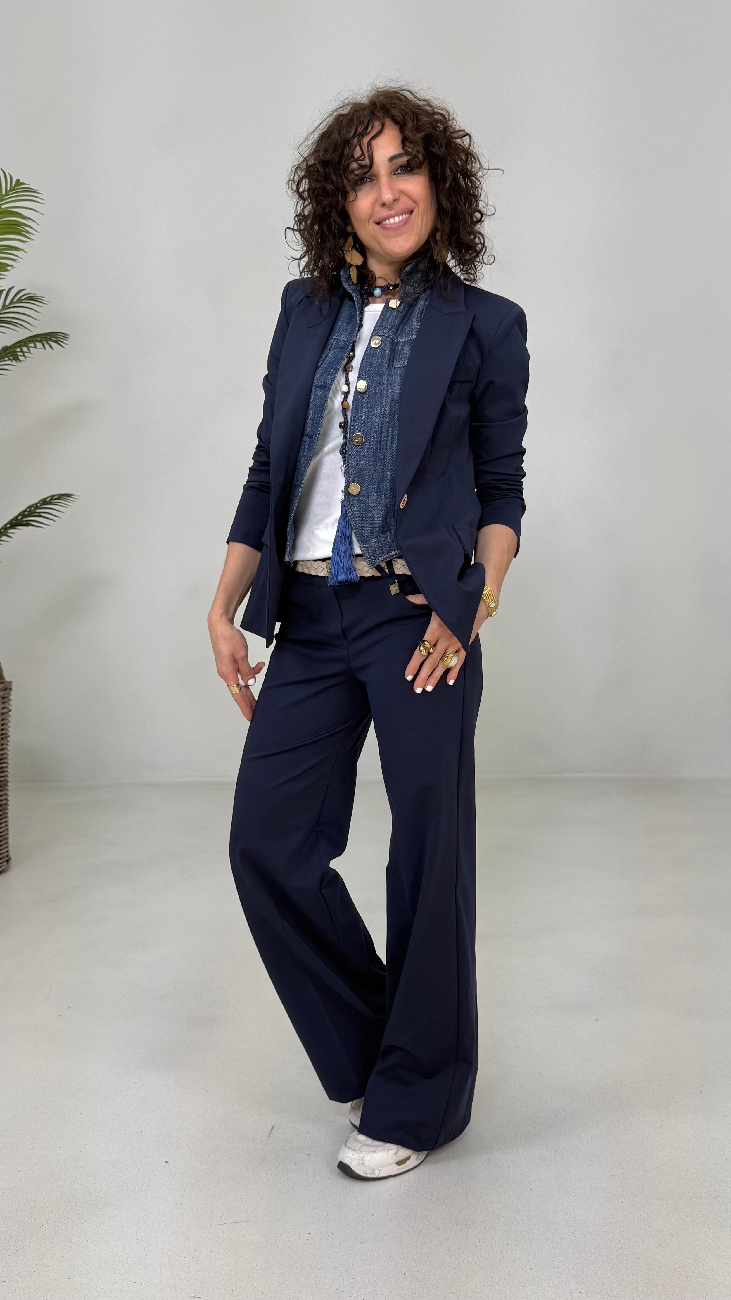 GILET-GIUBBETTO IN COTONE JEANS