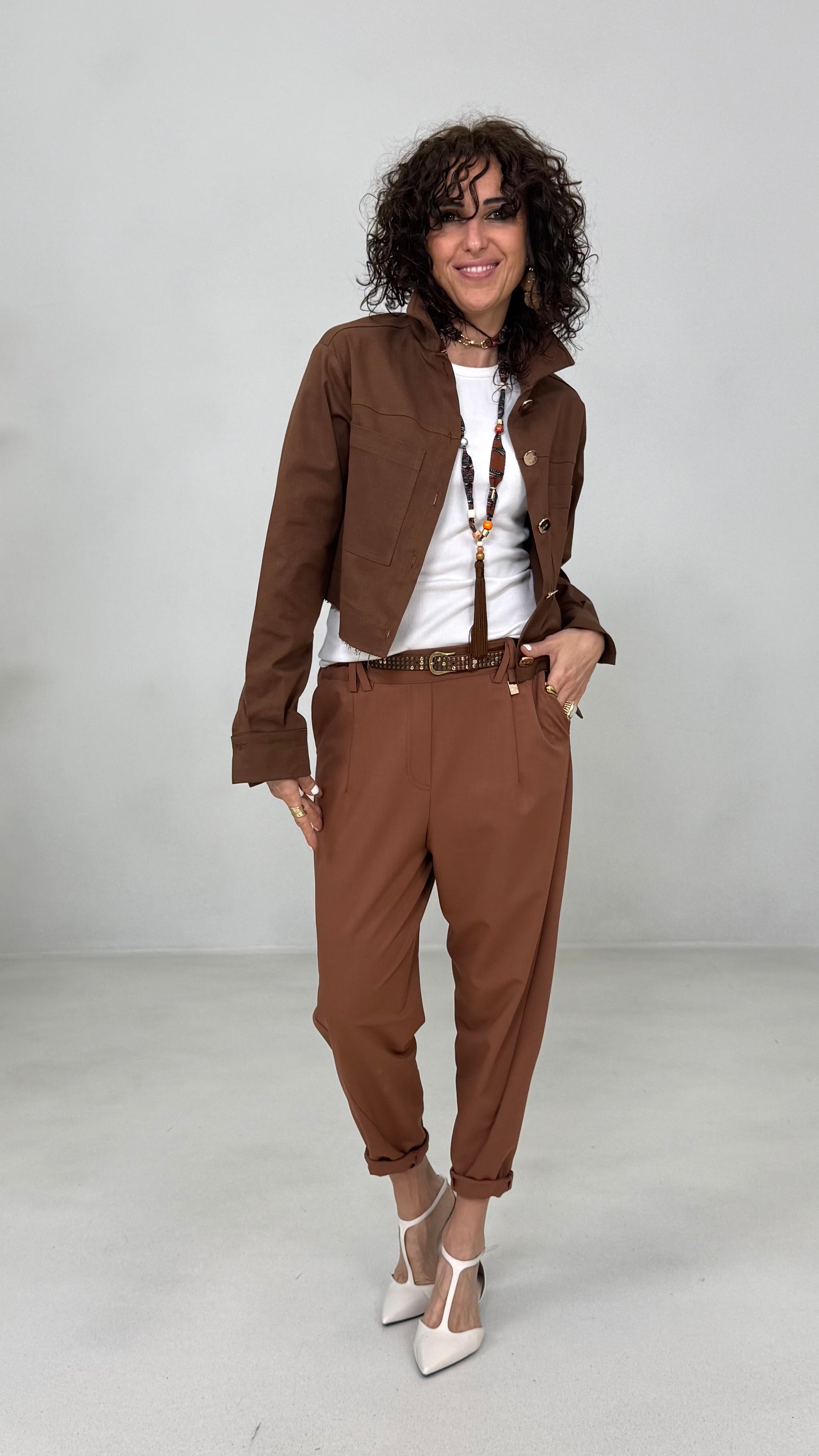 GIUBBETTO TIPO JEANS IN GABARDINA LYOCELL SUPER ELASTICA