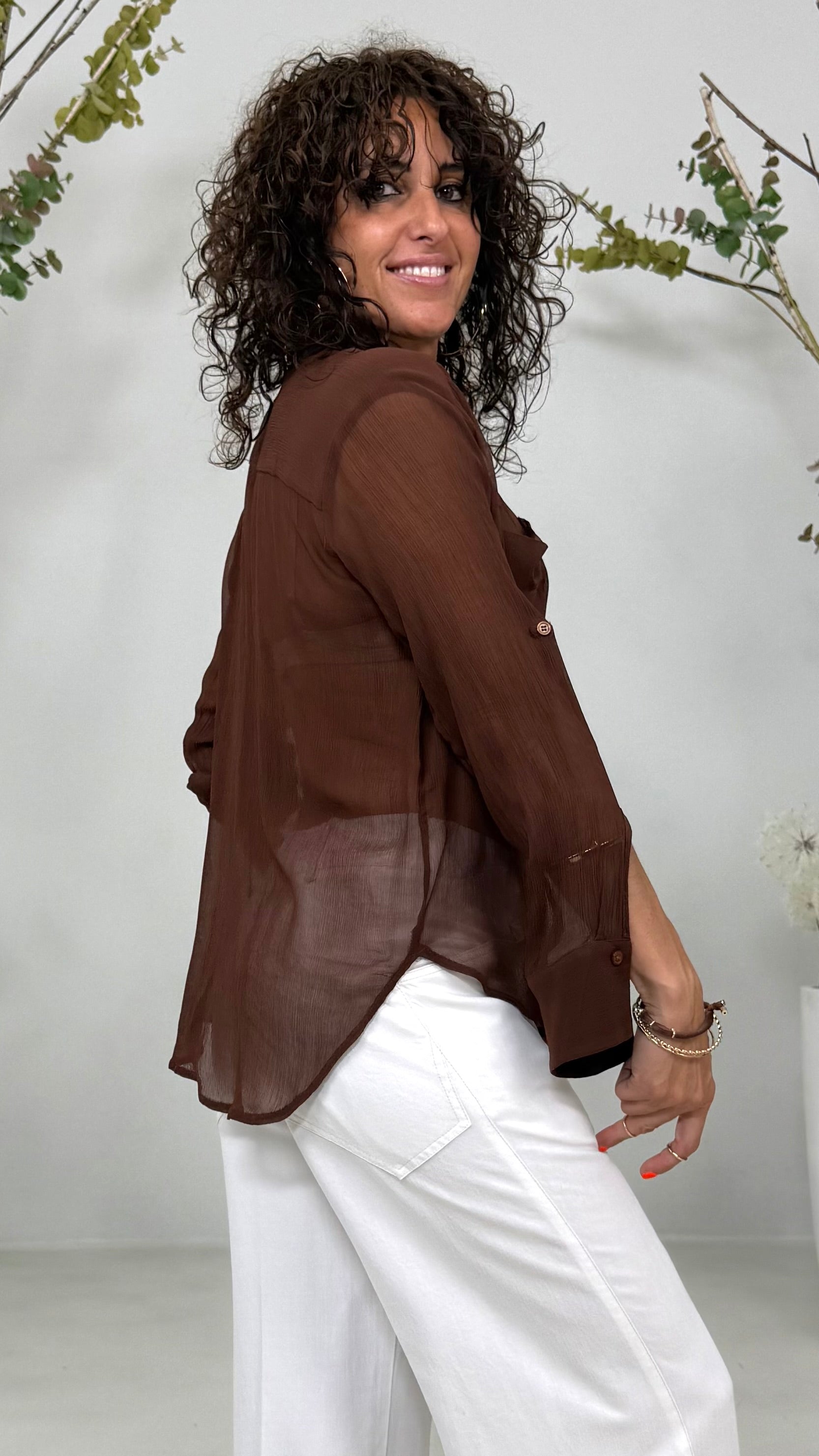 CAMICIA LINEA A UOMO IN CREPONNE VISCOSA