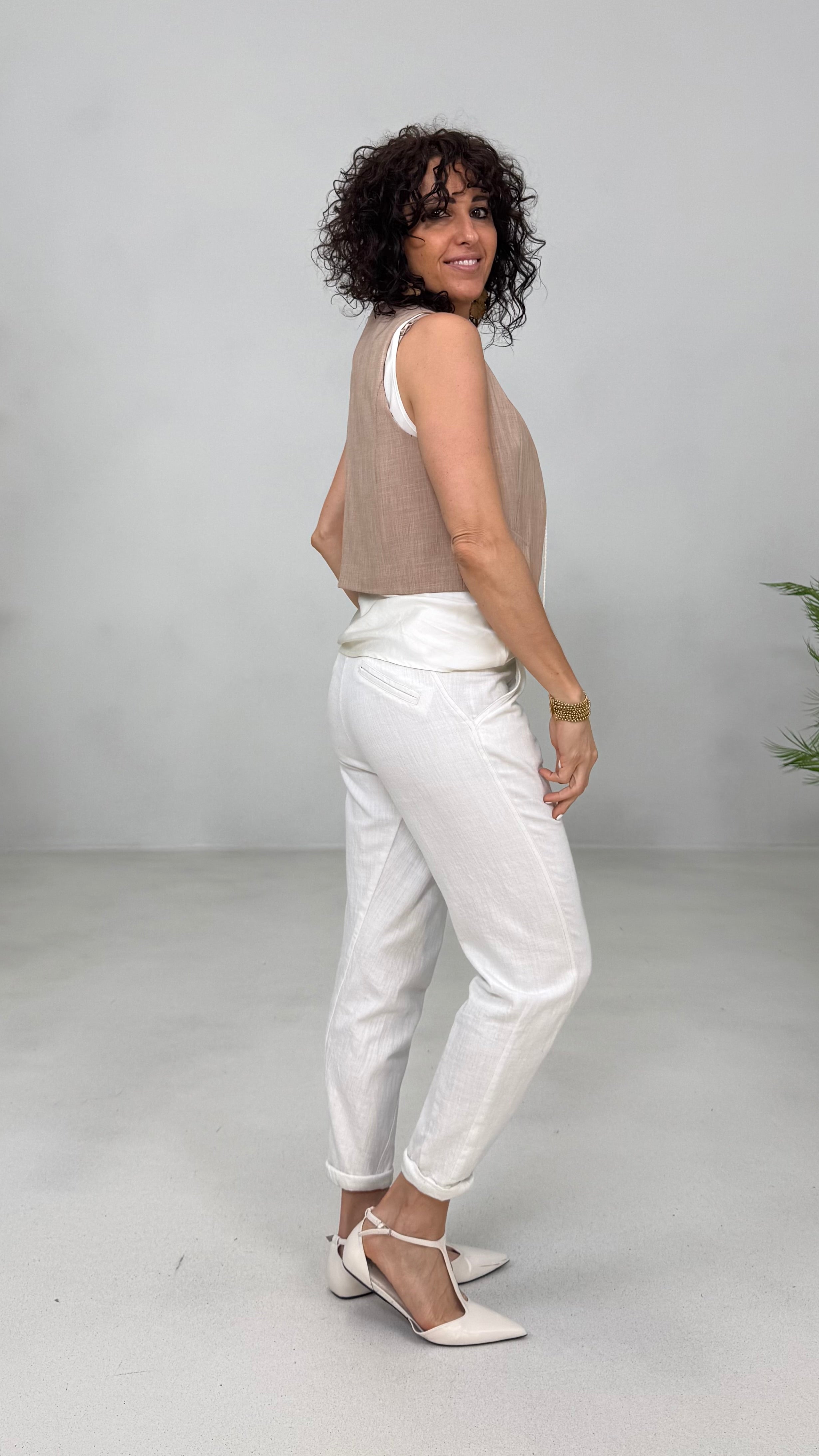 GILET NAPPINE IN GRISAGLIA LEGGERA