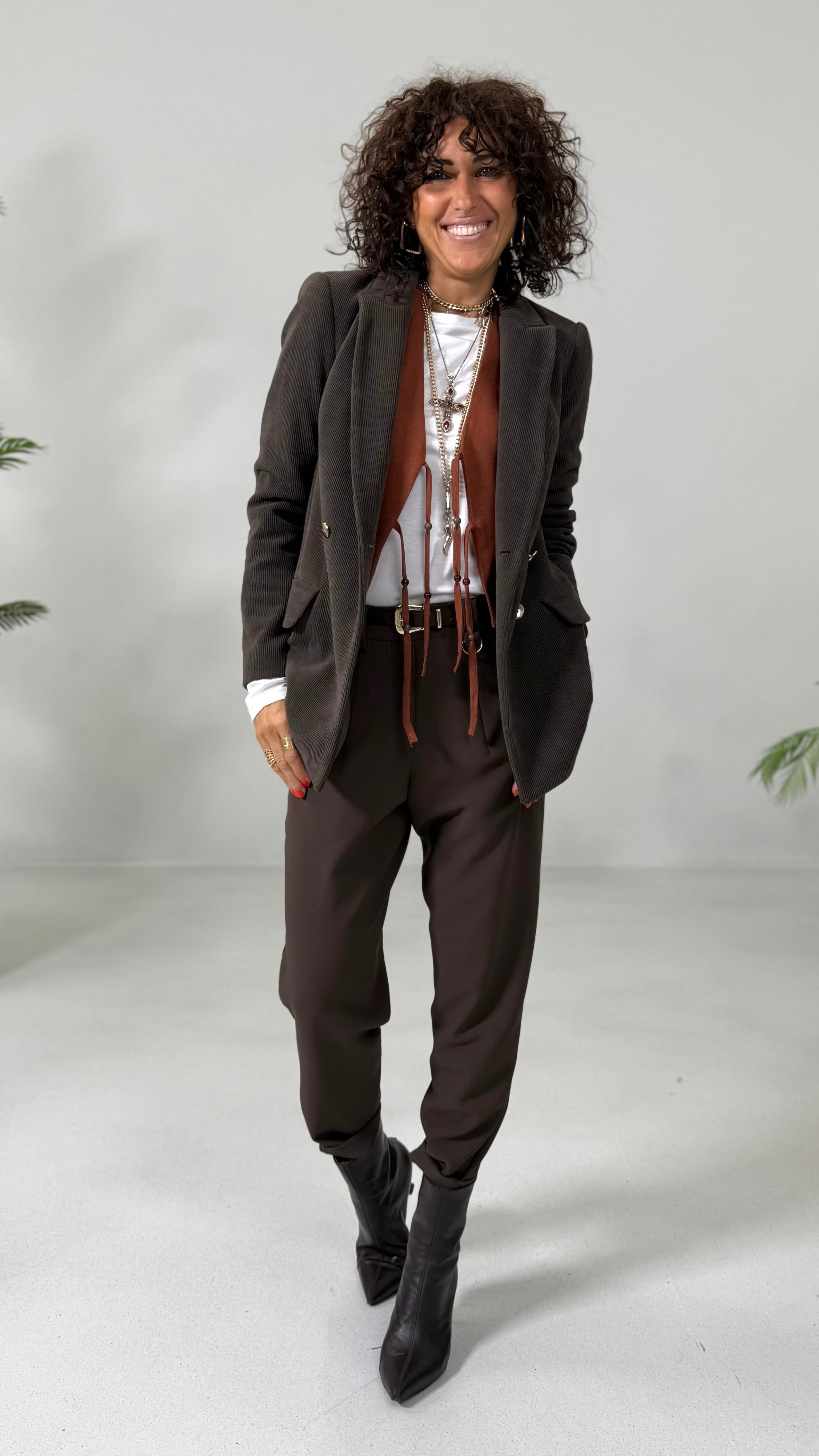 GILET IN FLANELLA SUPER ELASTICA CON LACCI