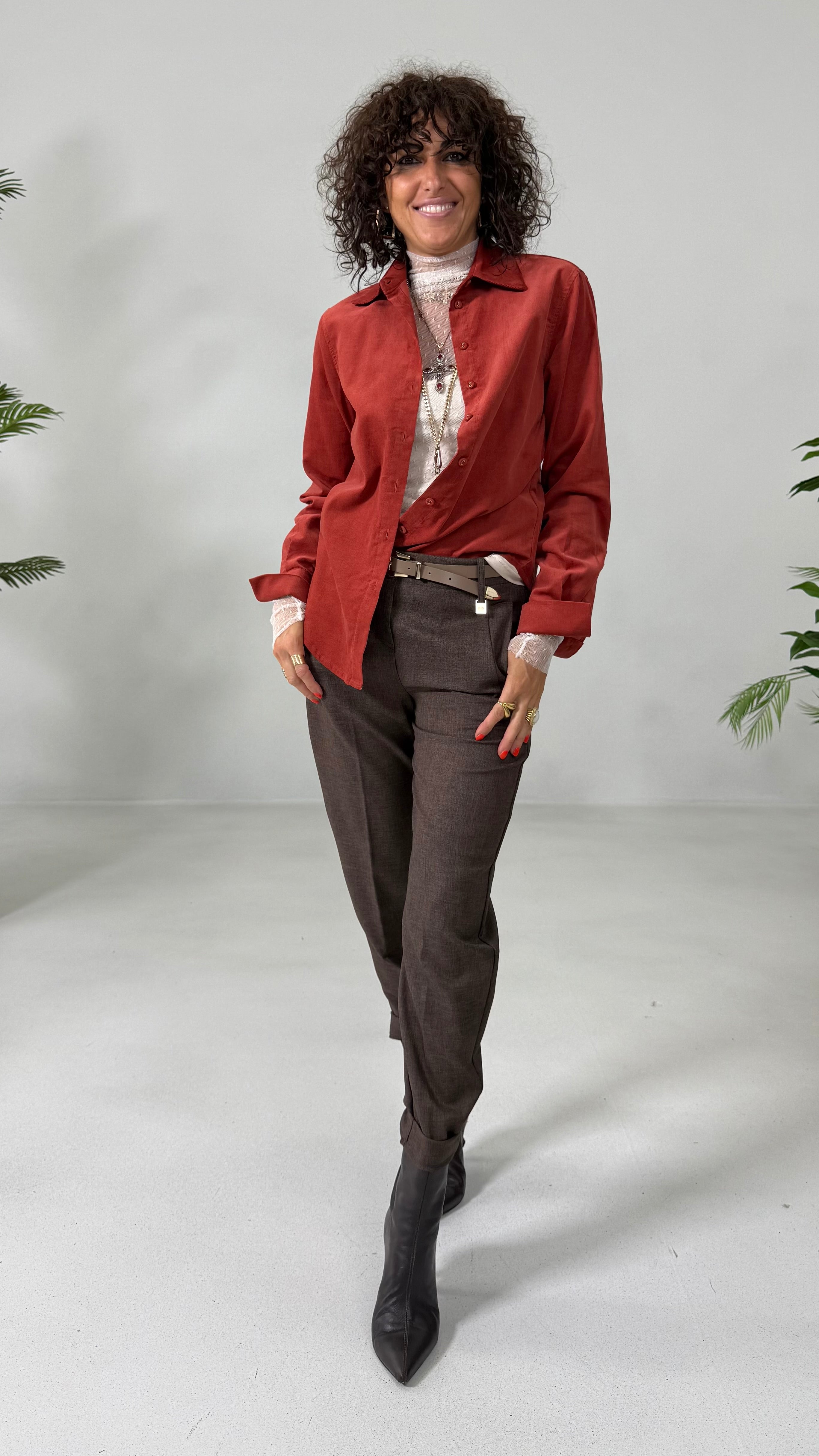 CAMICIA IN VELLUTO 2000 RIGHE