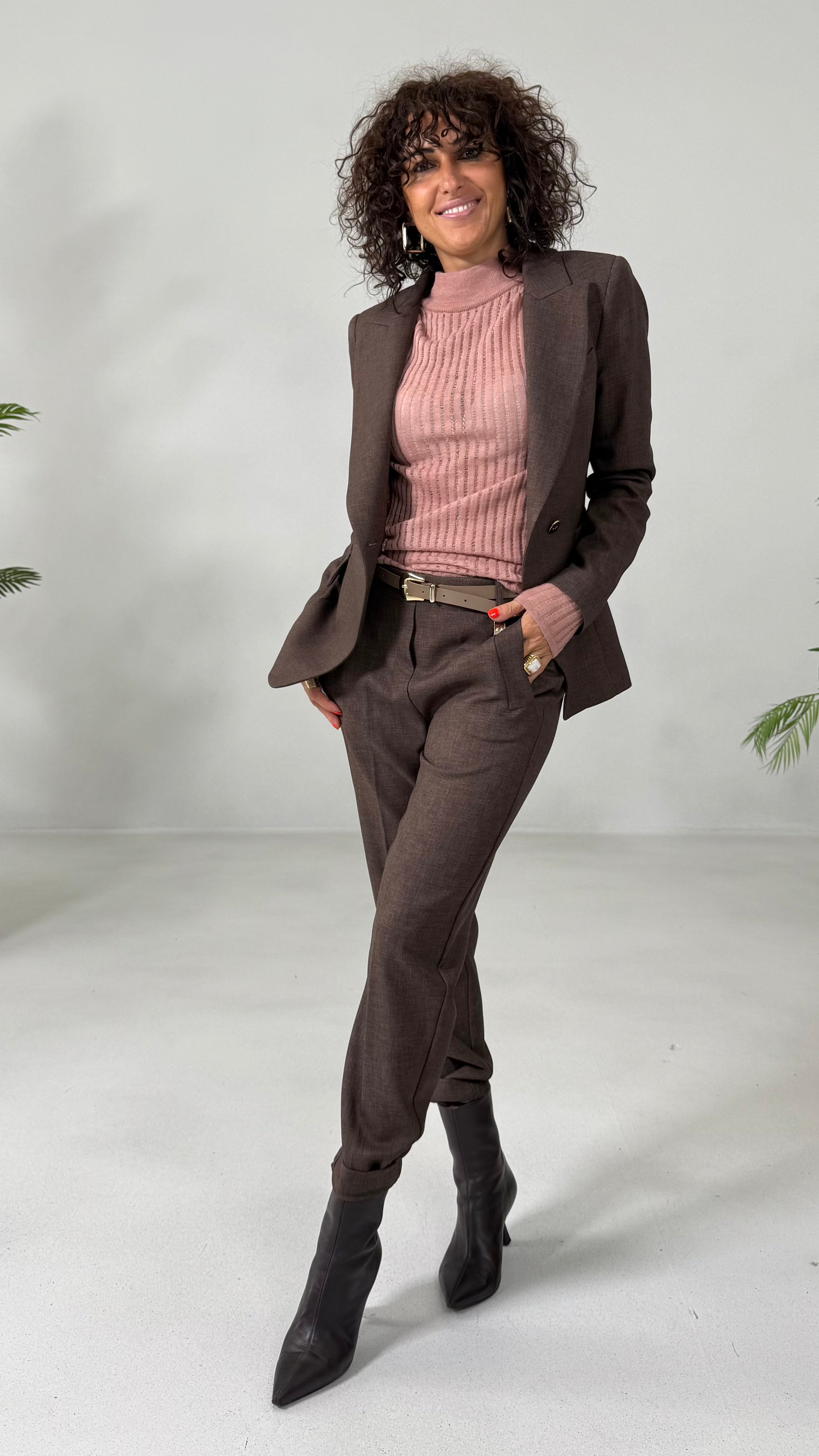 BAGGY SLIM IN GRISAGLIA FIAMMATA