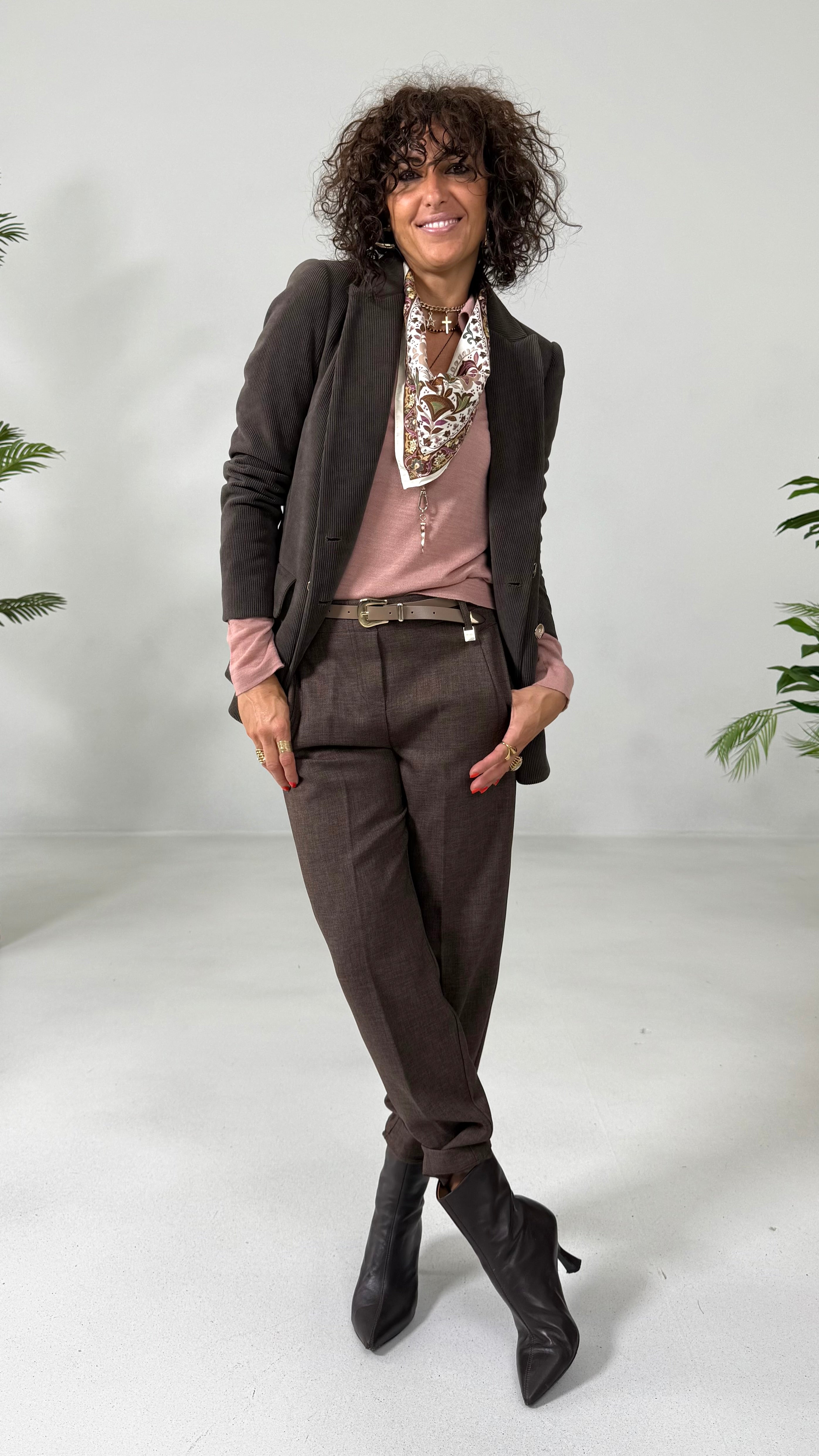 BAGGY SLIM IN GRISAGLIA FIAMMATA