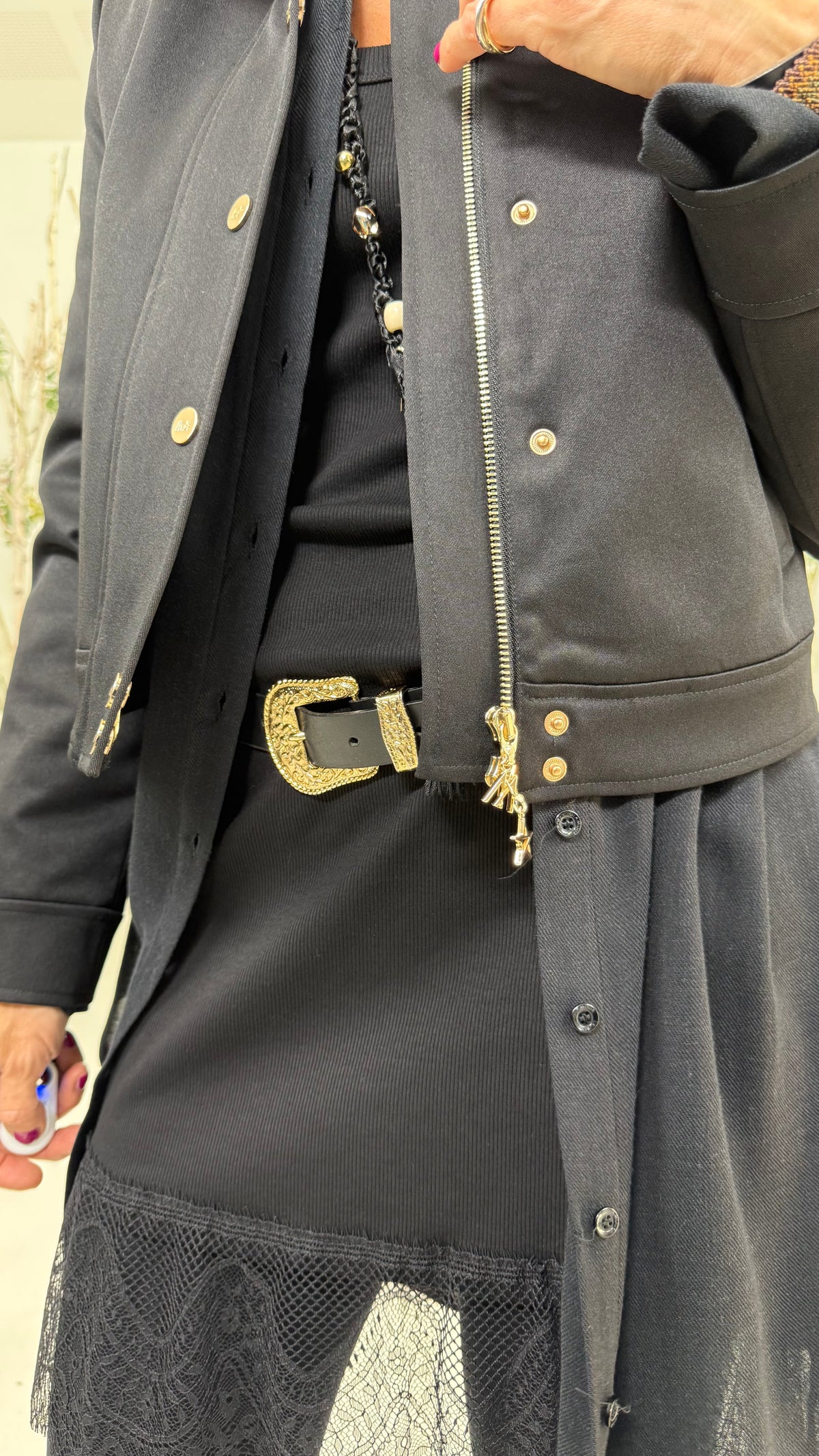 TWIN-SET CAMICIONE PIÙ SOTTOVESTE IN GARZA VISCOSA LANA E COSTINA