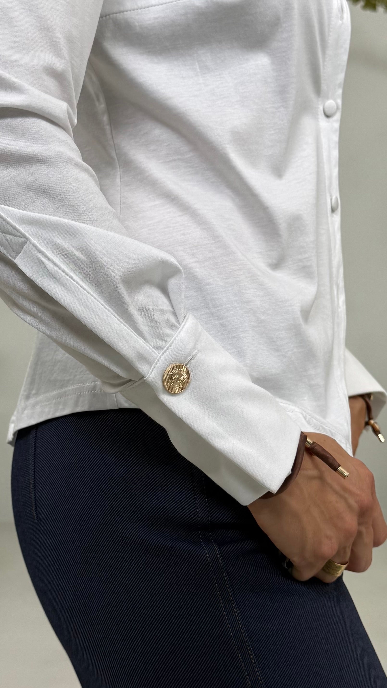 CAMICIA IN JERSEY DI COTONE MODAL