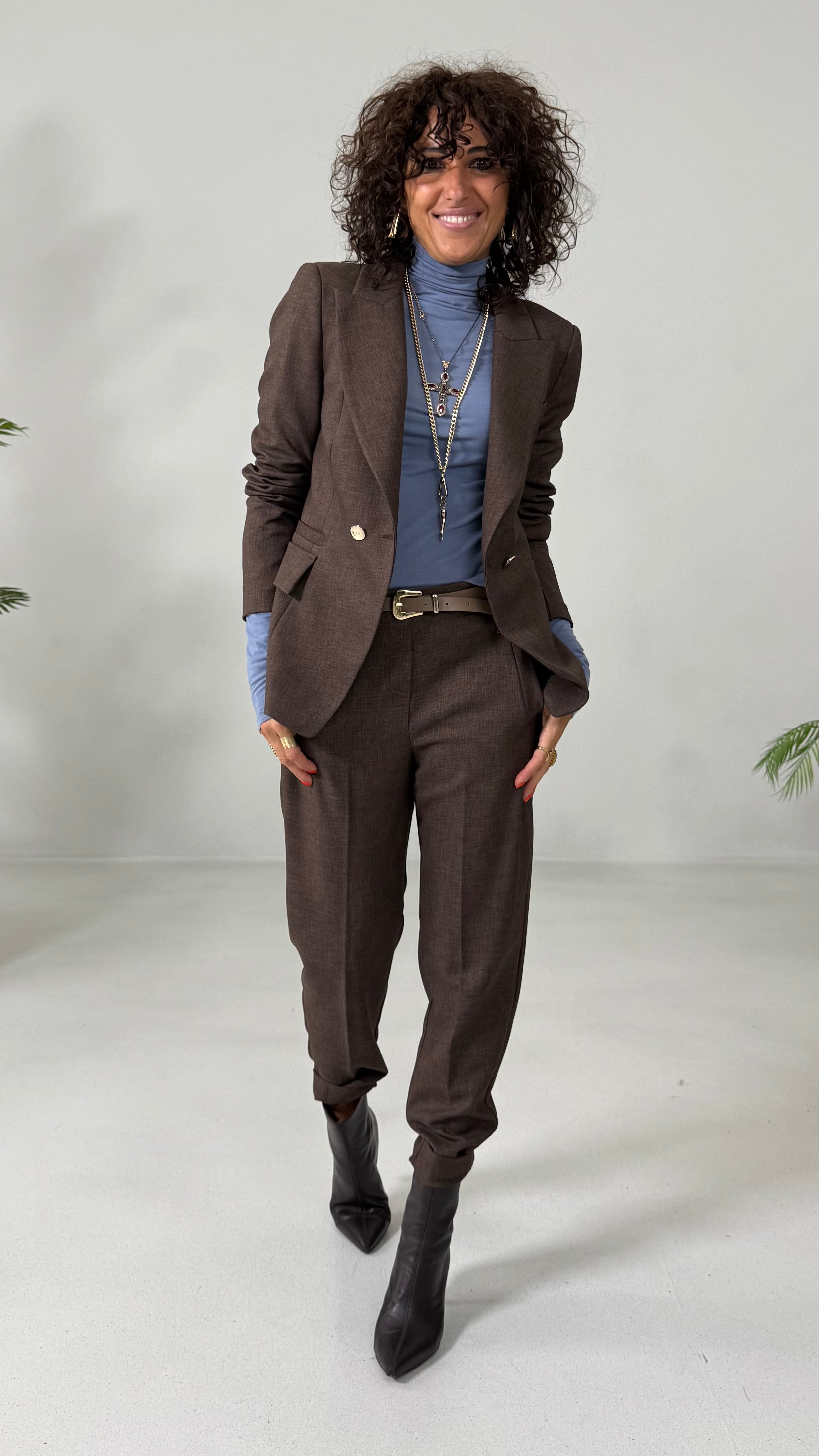 BAGGY SLIM IN GRISAGLIA FIAMMATA