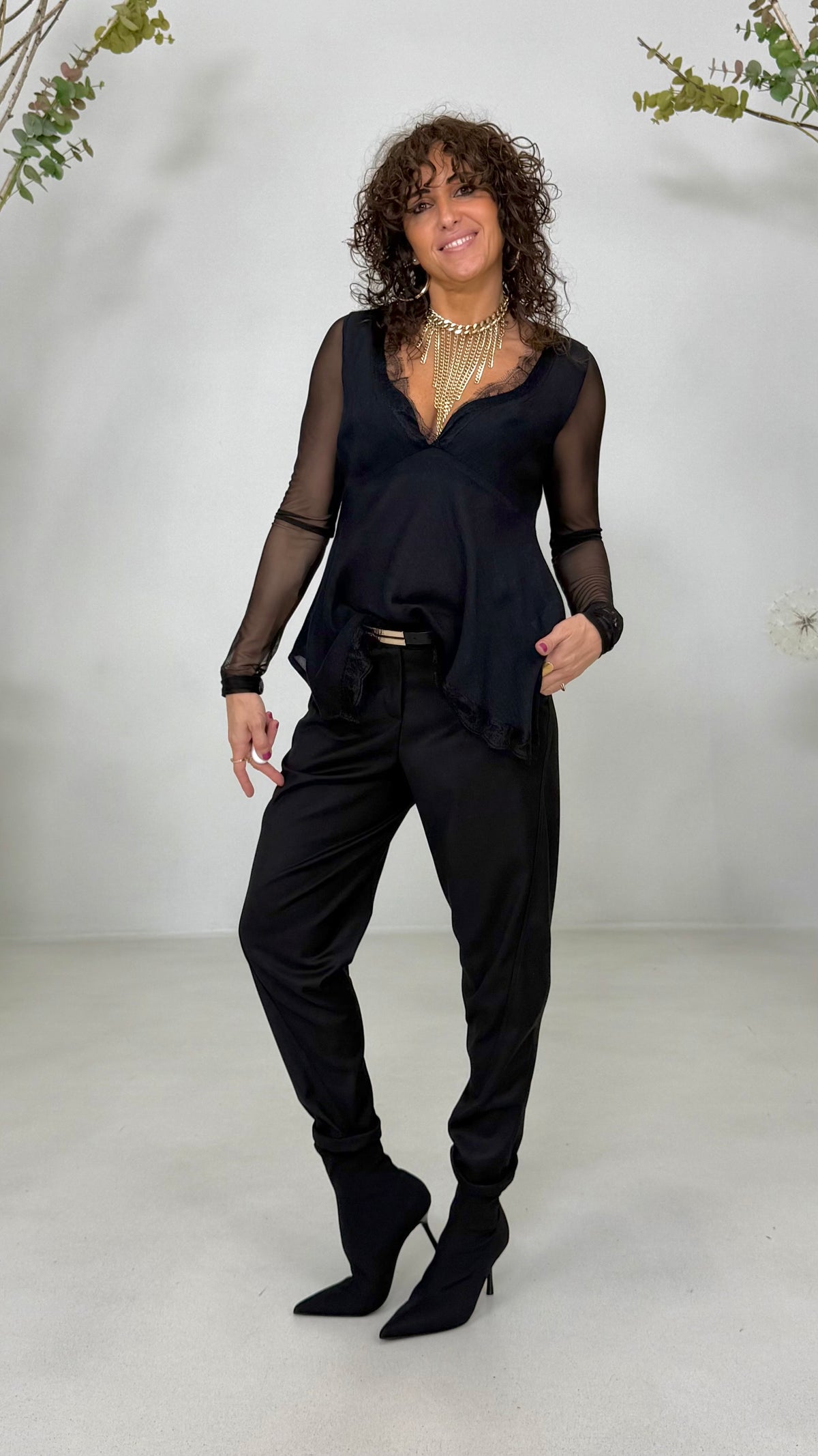 TOP IN GARZA VISCOSA LANA