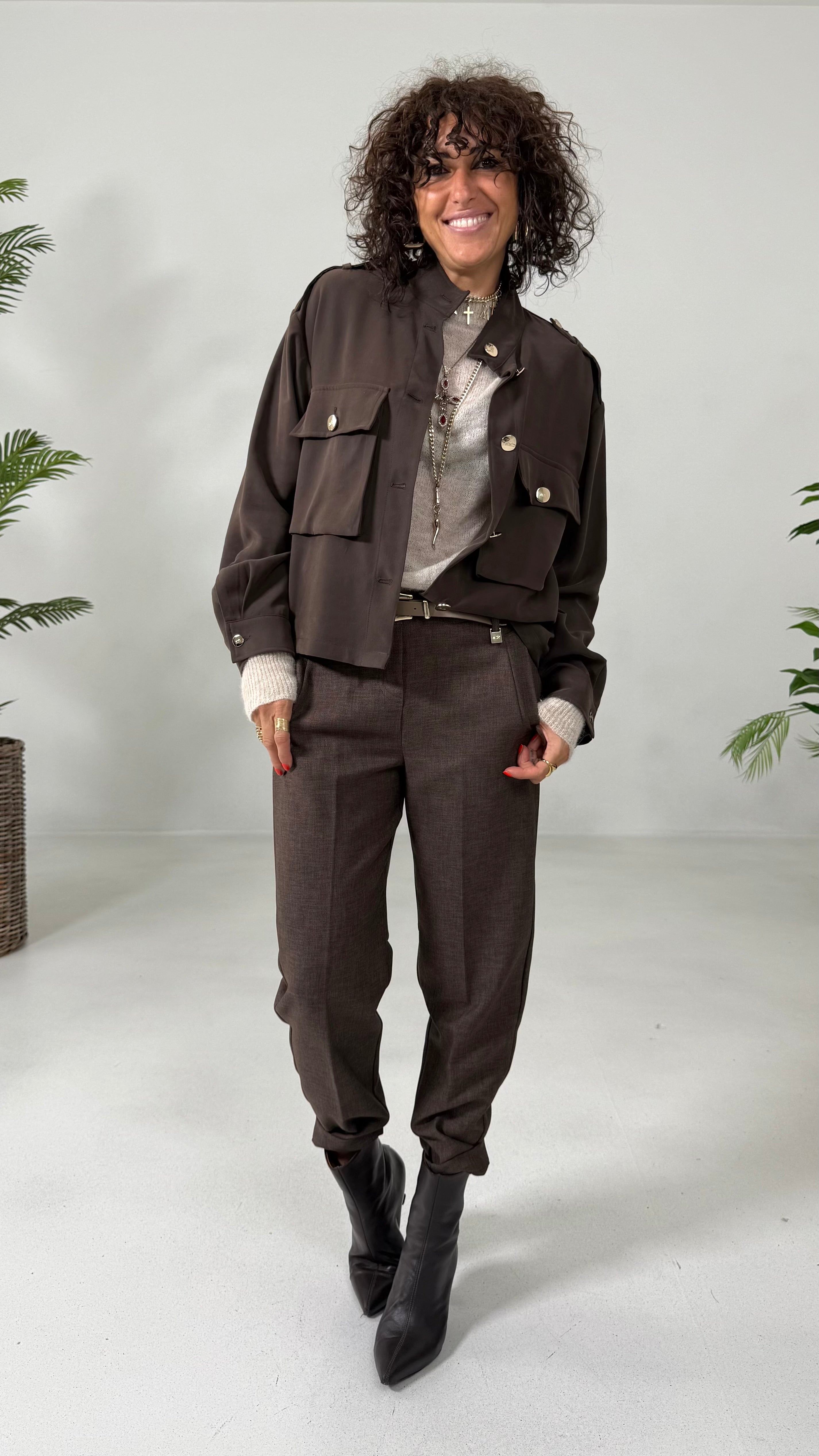 MAGLIA QUADRATA LEGGERA IN MISTO ALPACA