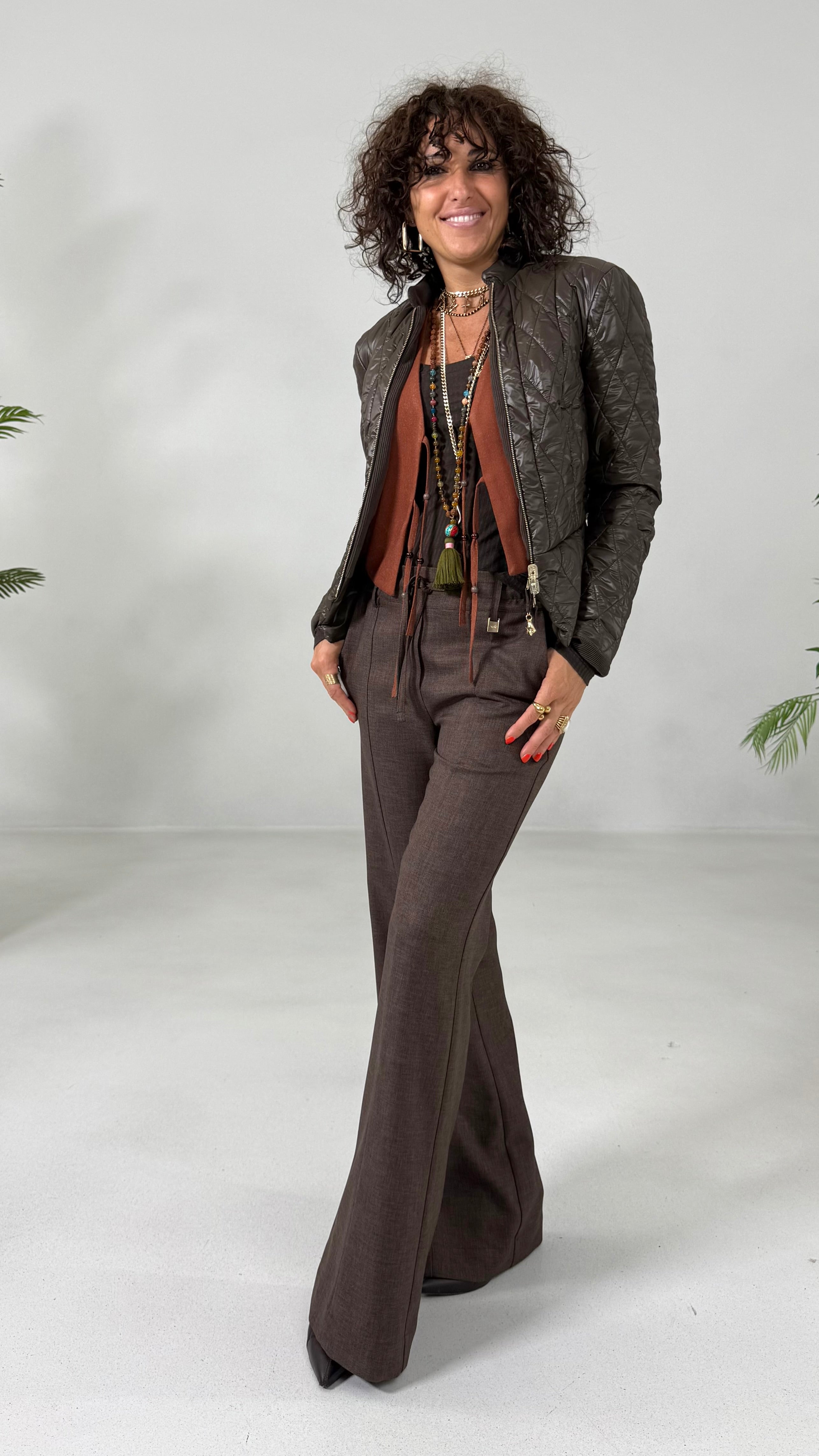 GILET IN FLANELLA SUPER ELASTICA CON LACCI